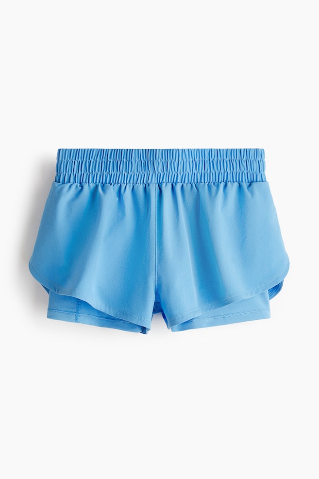 Running Shorts with DryMove™ - Bright blue/Lilac plum/Black - 1