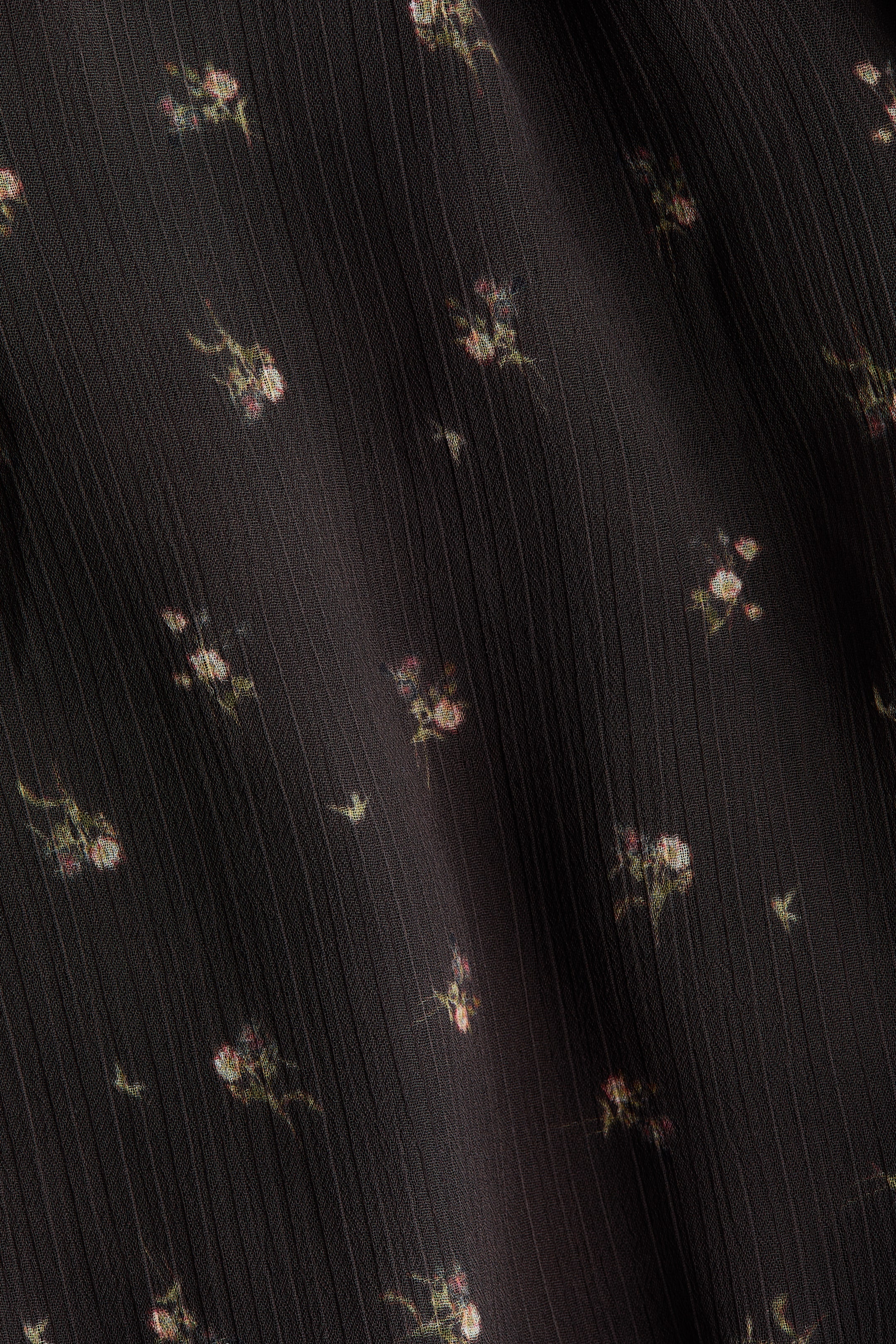 Lace-Detail Chiffon Dress