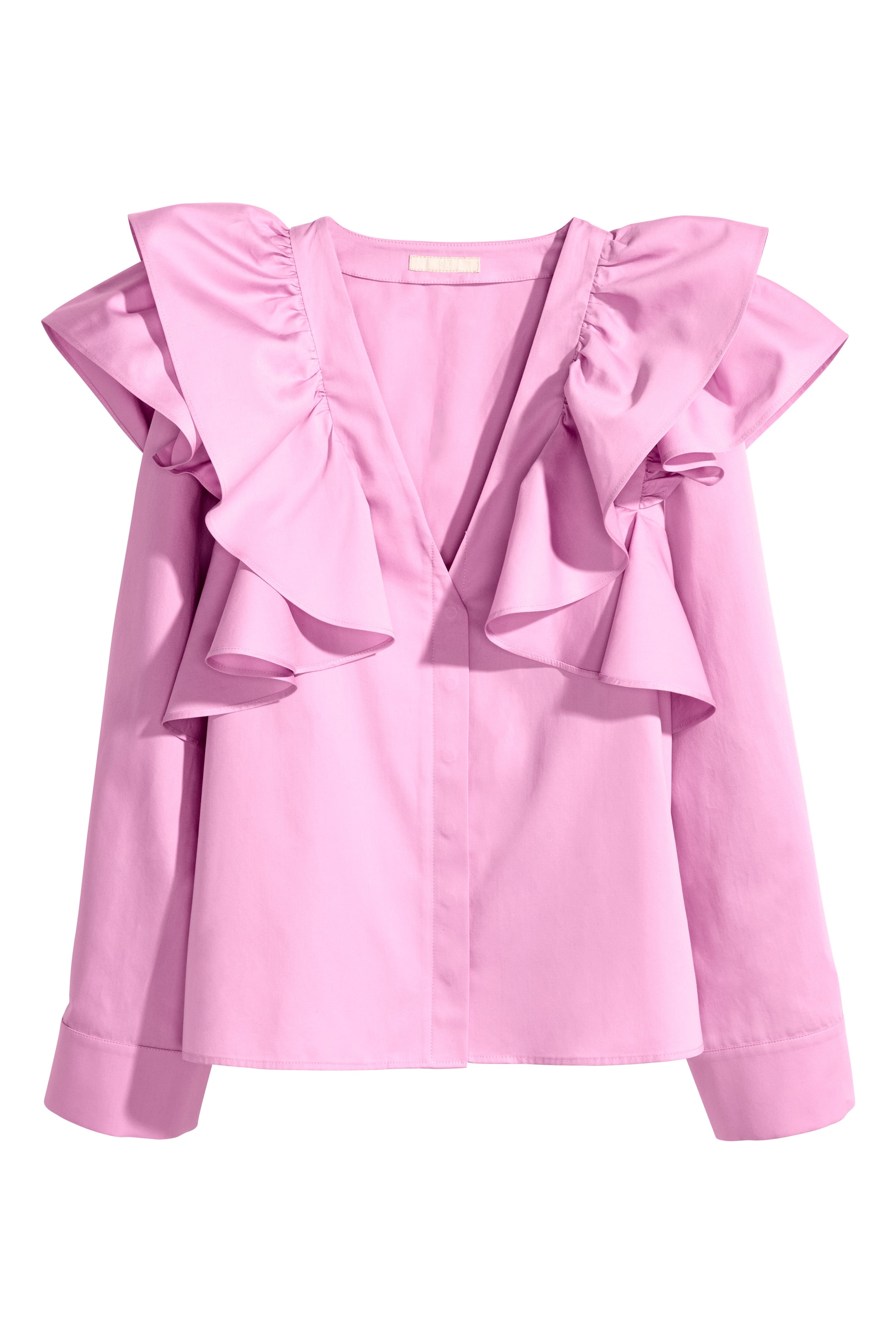 View larger image: Ruffled blouse - Pink - Ladies | H&M GB 1