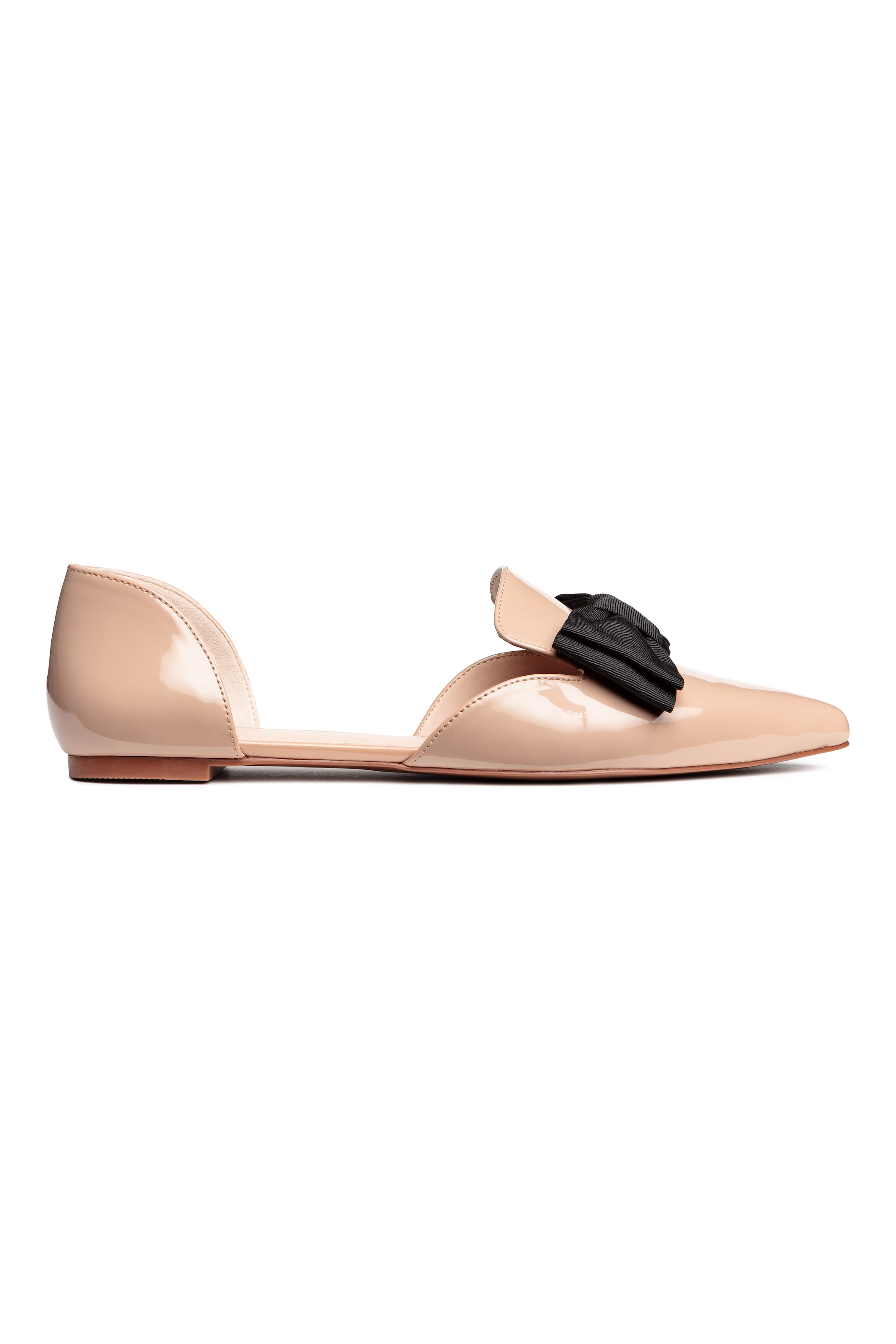 View larger image: Pointed flats with a bow - Powder beige - Ladies | H&M GB 1