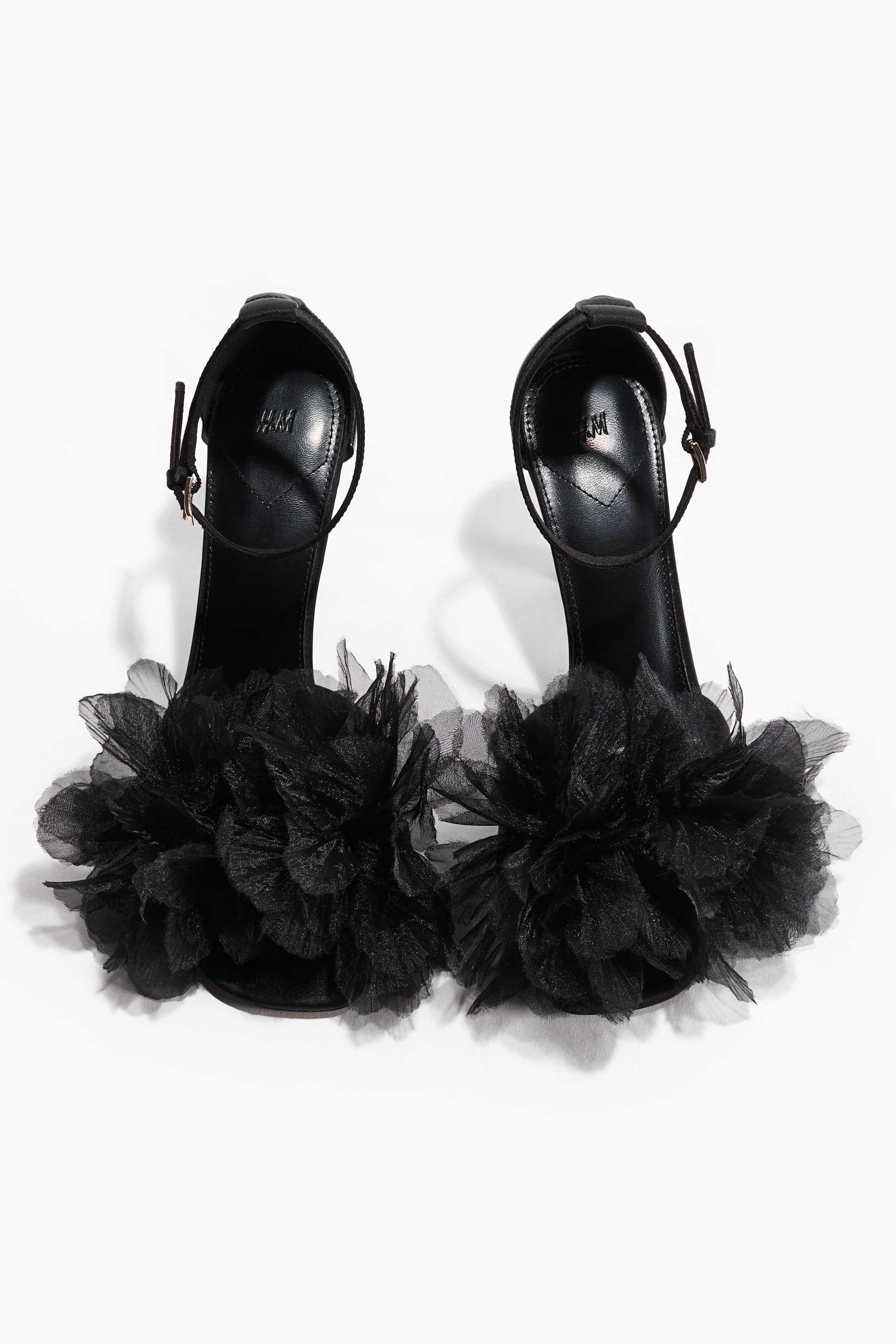 Zobrazit větší obrázek: Flower-detail heeled sandals - Černá - ŽENY | H&M CZ 2