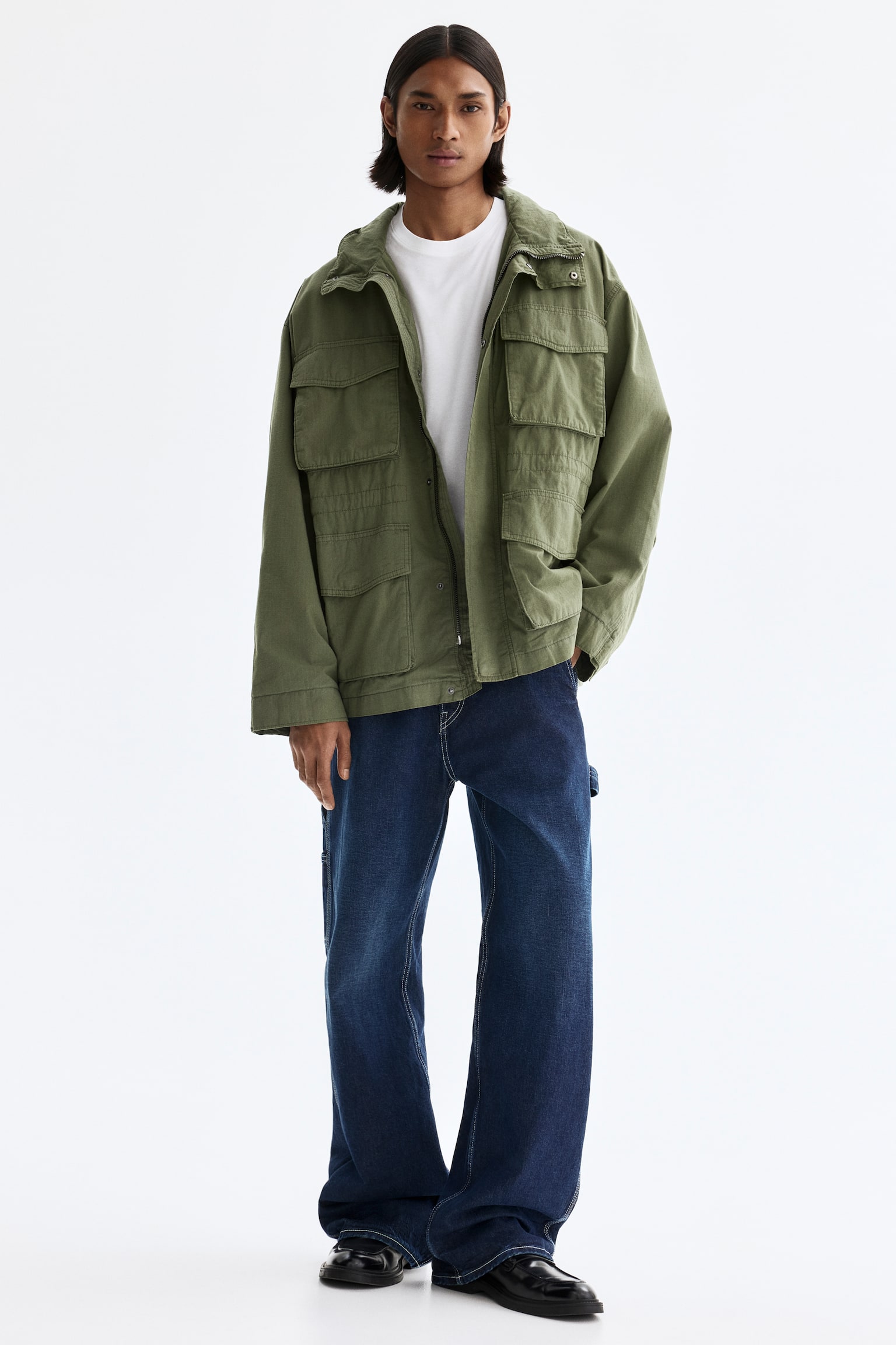 Cargo jacket - Khaki green/Black - 4