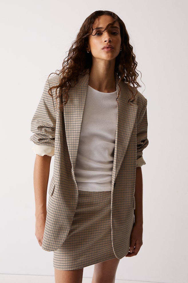 Mini skirt - Brown/Dogtooth-patterned/Black/Light beige/Checked/Grey/Snakeskin-patterned - 3