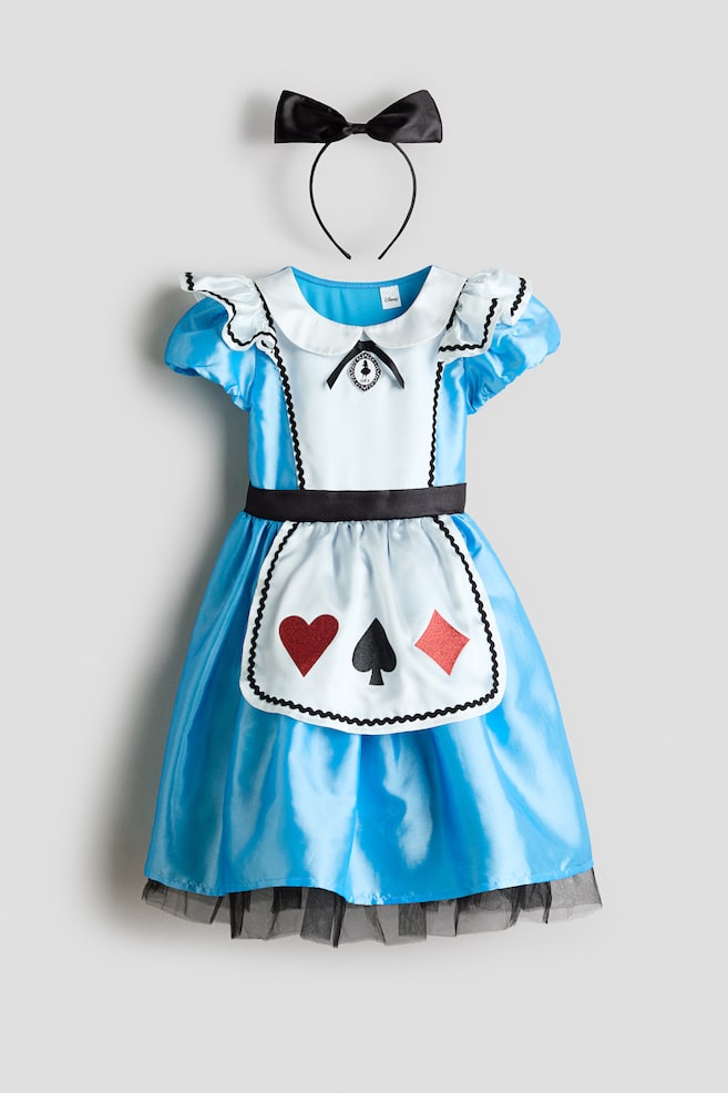 Costum fantezie din 2 piese Alice - Bleu/Alice in Wonderland - 1