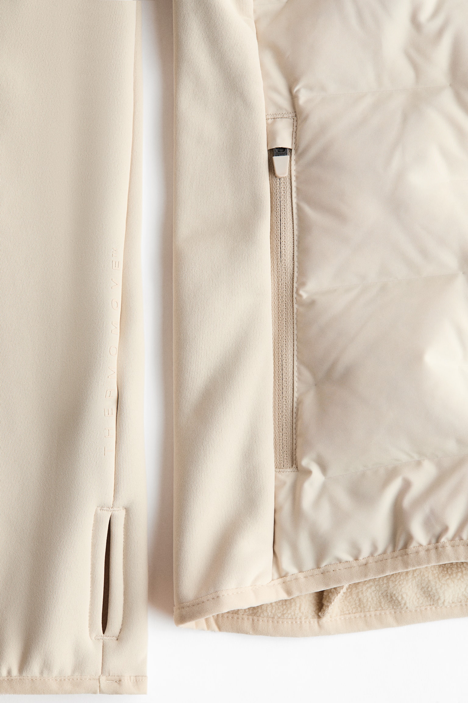 Hybrid down jacket with ThermoMove™ - Light beige/Black/Dark beige - 9