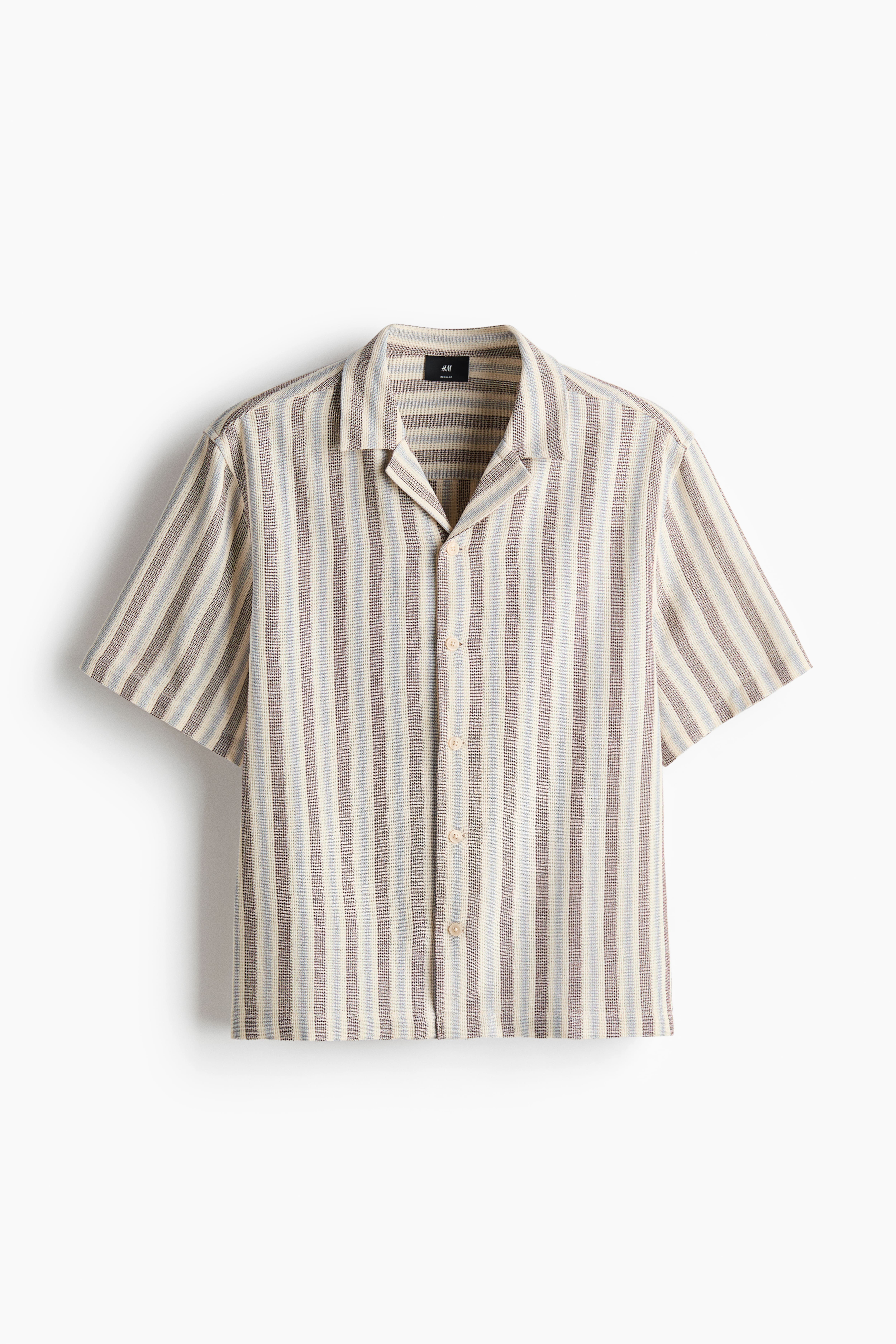 Chemise classique en coton avec col cubain
