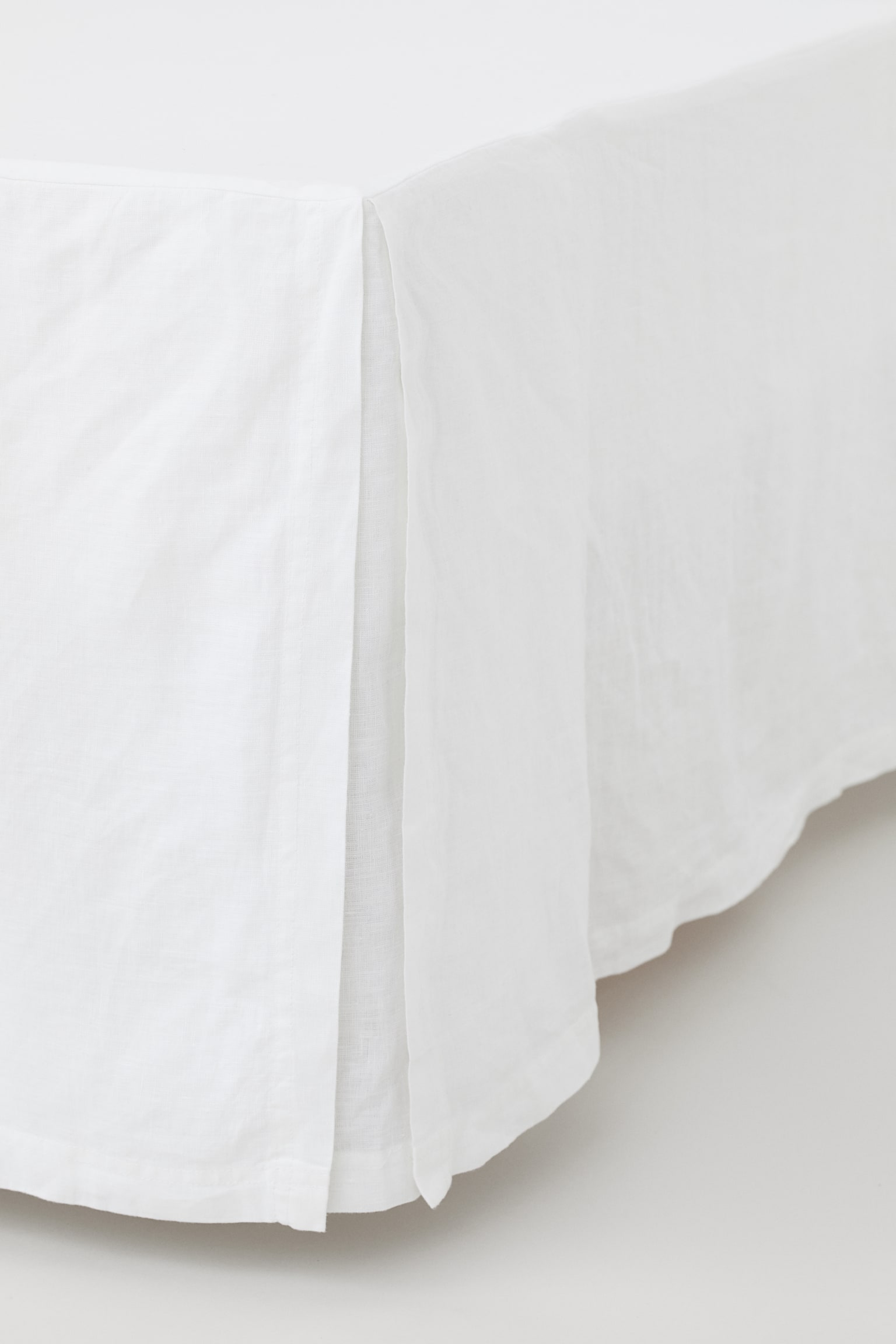 Washed linen single valance - White/Beige - 1