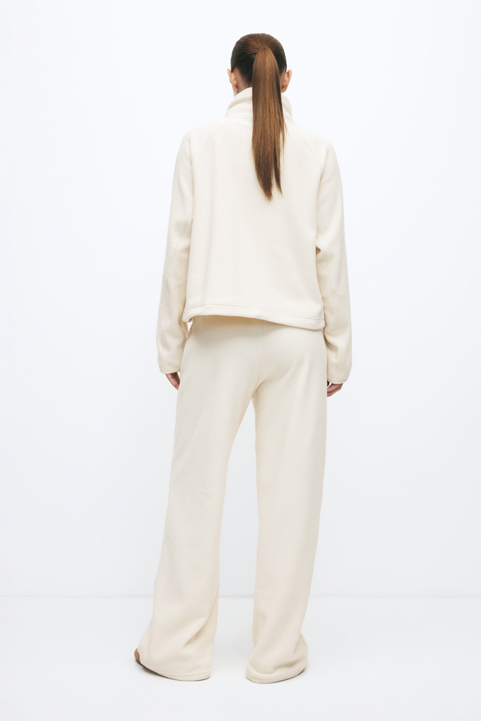 H&M Move Женские брюки H&M Fleece Sports Joggers, цвет: Ванильный — фото 5