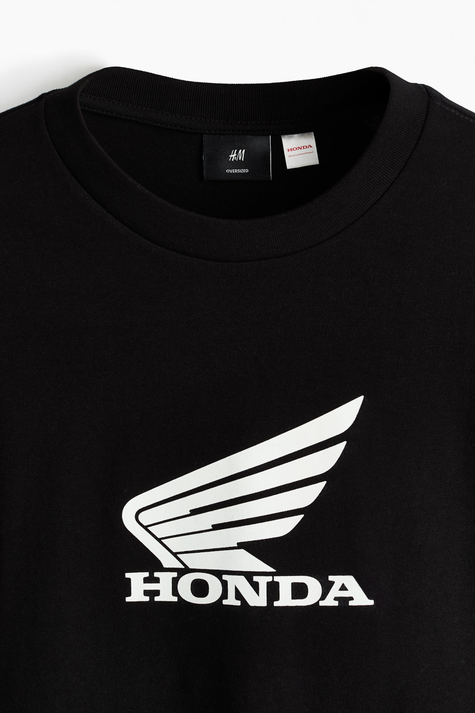 Oversized Fit Printed top - Black/Honda - 2