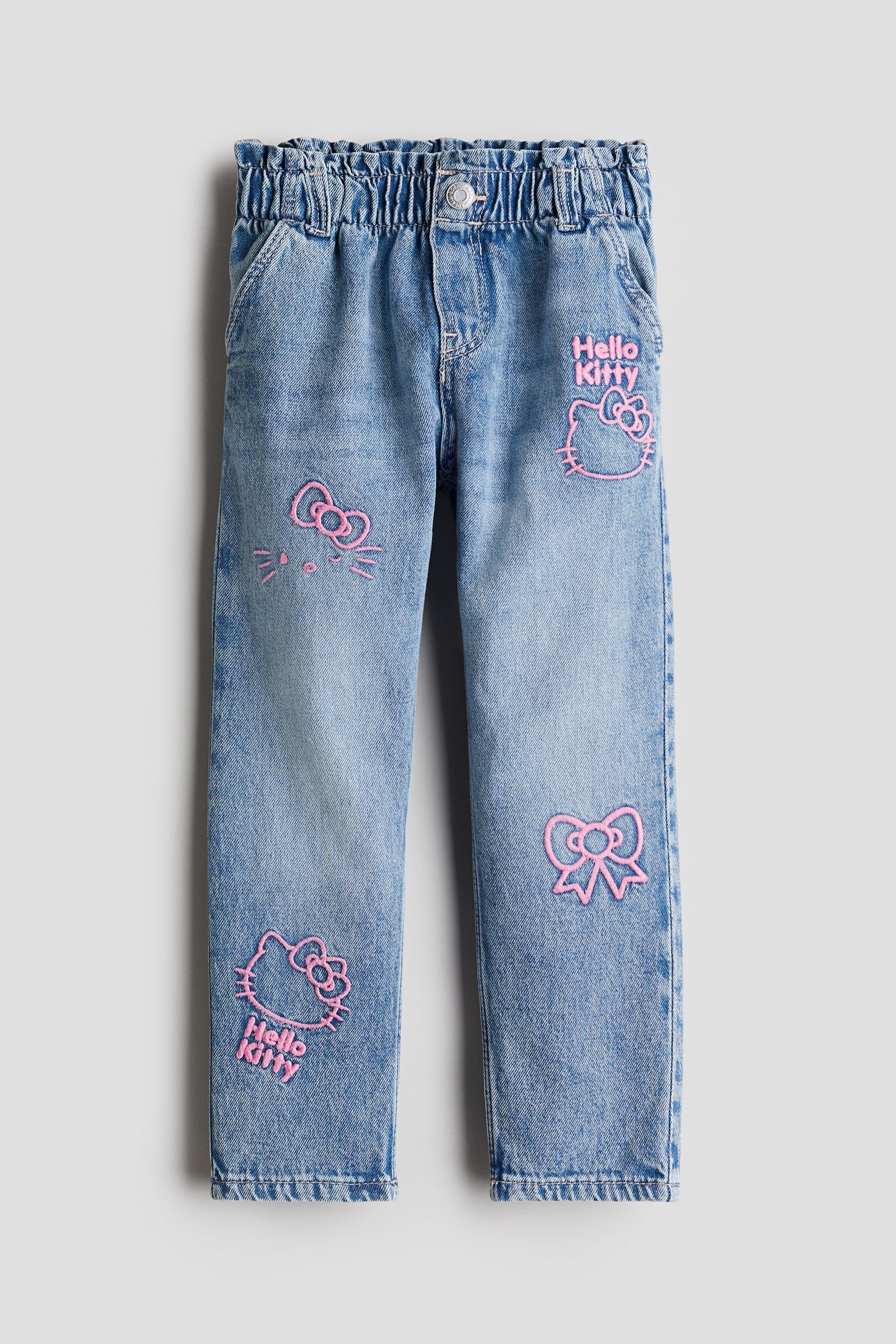 Relaxed Fit Paper Bag Jeans - Denim blue/Hello Kitty/Denim grey/Minnie Mouse/Light denim blue/Minnie Mouse/Light denim blue/SmileyWorld®/Denim blue/Squishmallows - 1