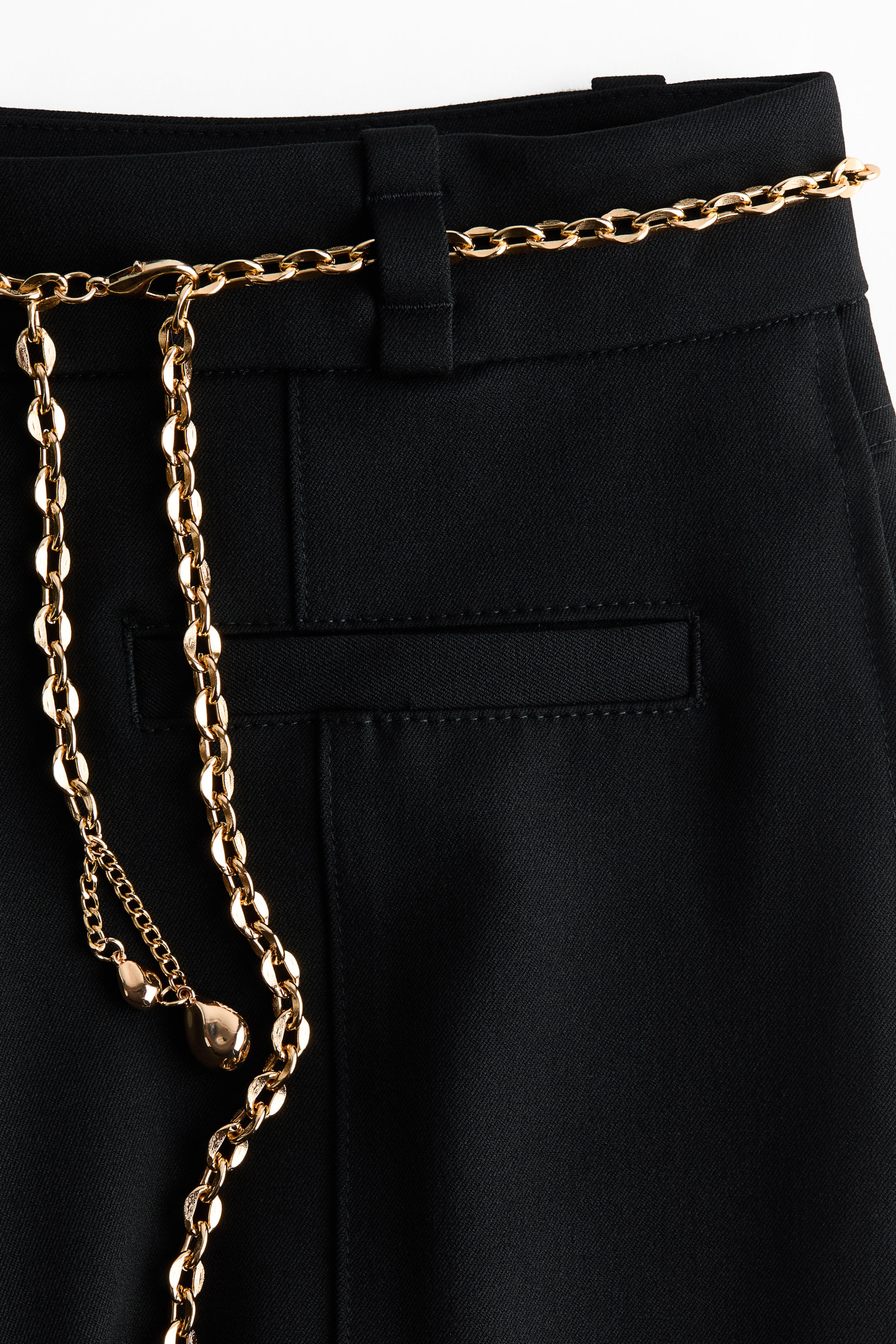 View larger image: Chain-belt flared trousers - Black - Ladies | H&M GB 5