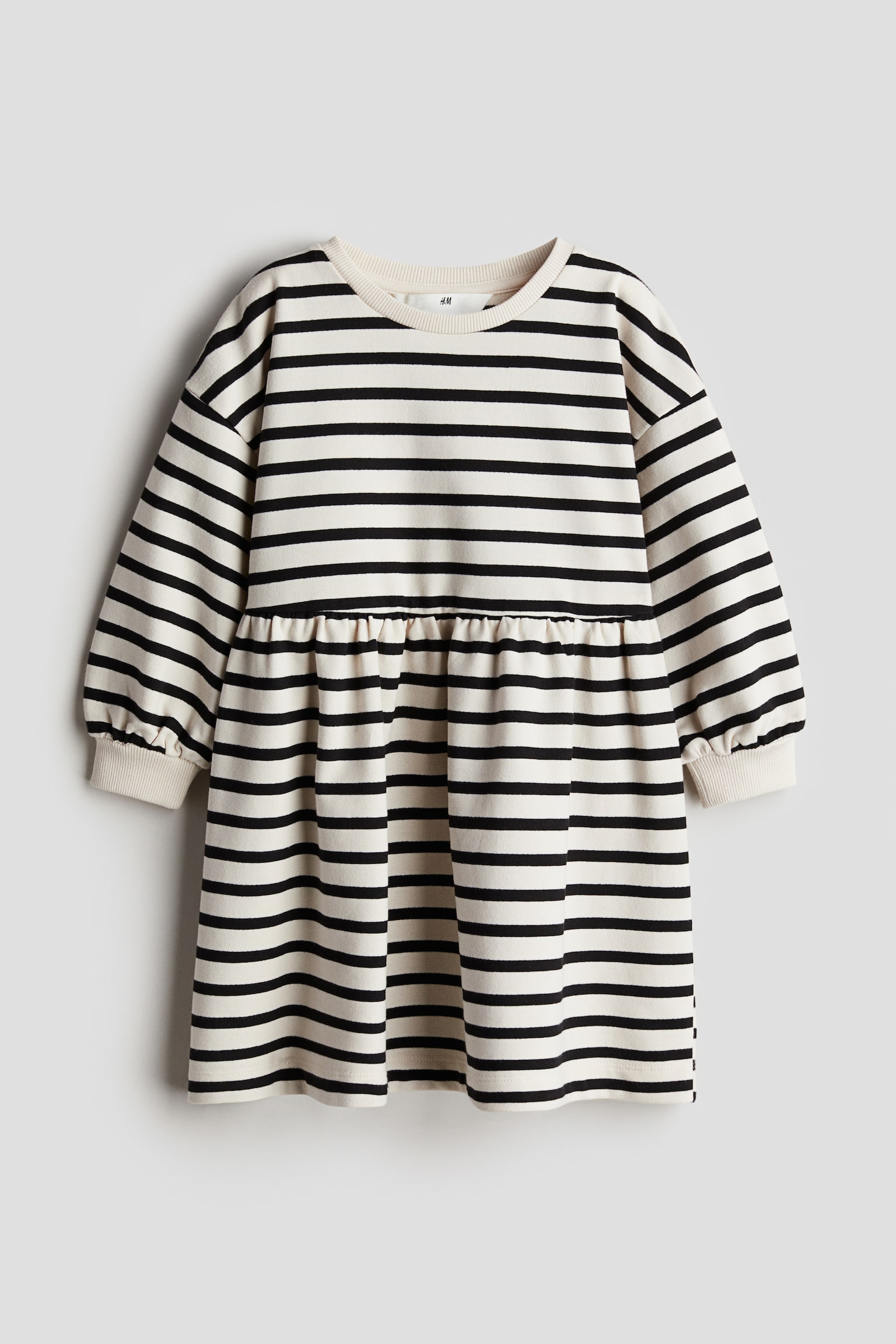 Oversized sweatshirt dress - White/Striped/Dark red/Pink/Dark blue - 1