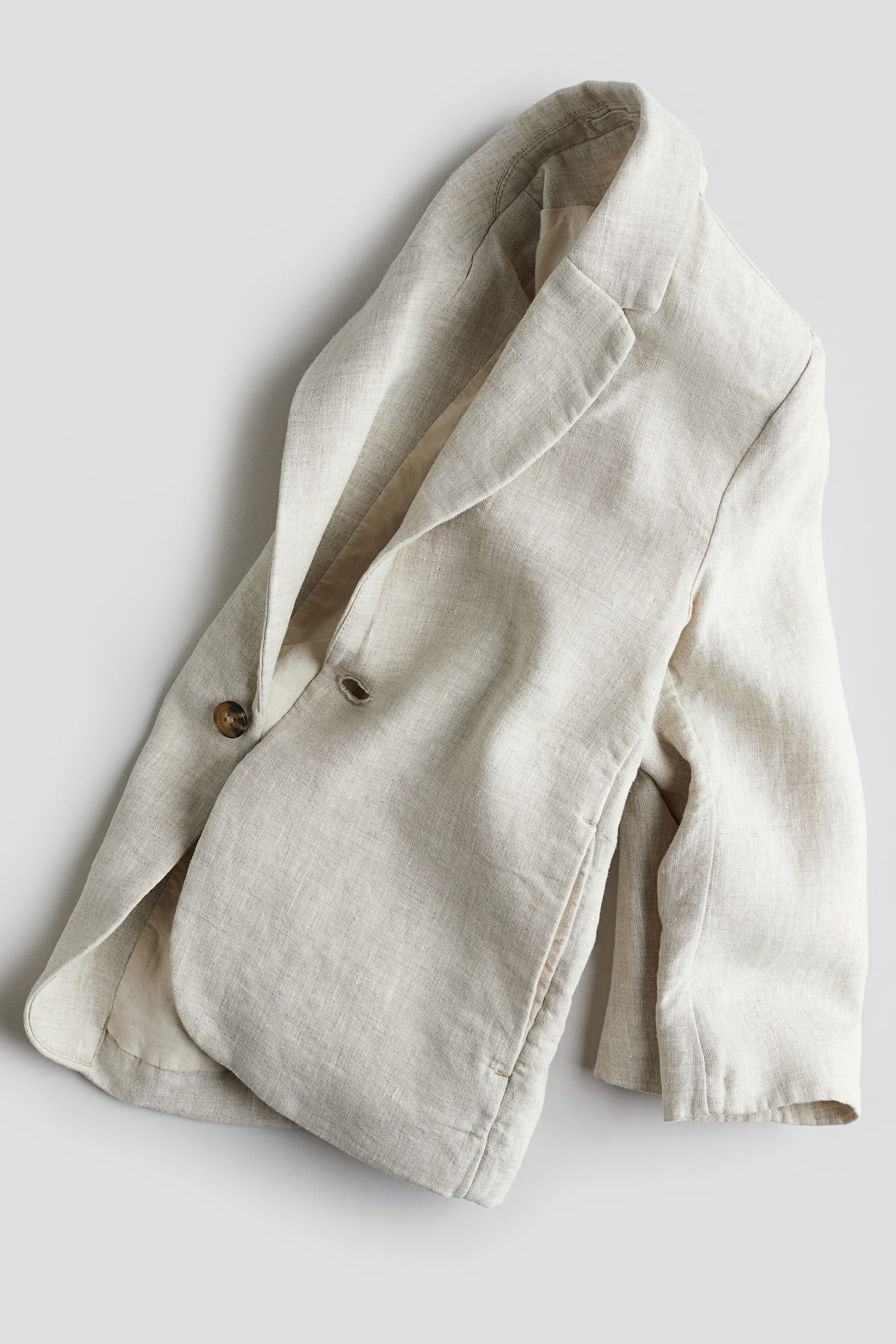 Linen Blazer - Light beige - 6