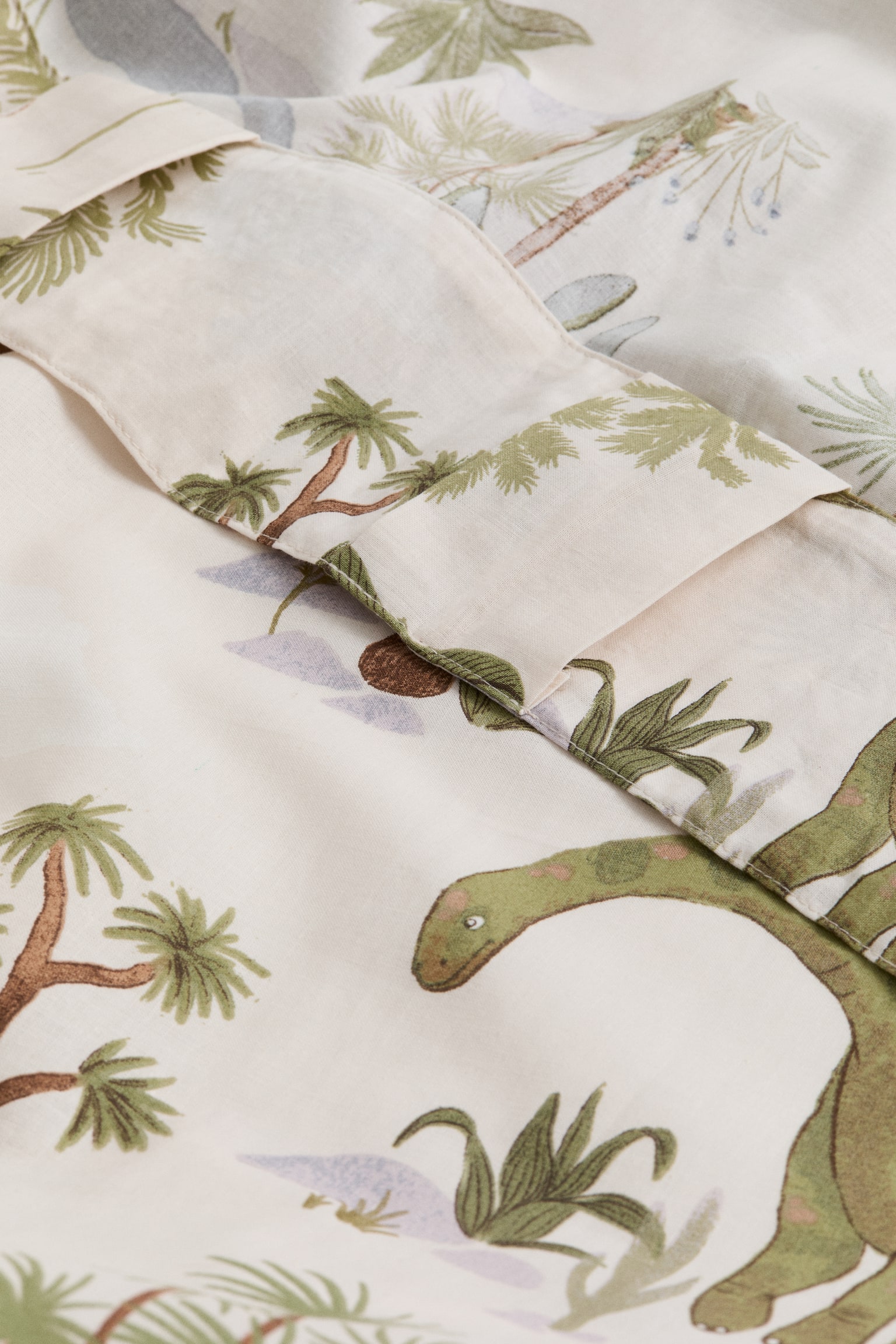 2-pack patterned cotton curtains - Light beige/Dinosaurs/White/Rainbows/Light green/Vehicles - 2