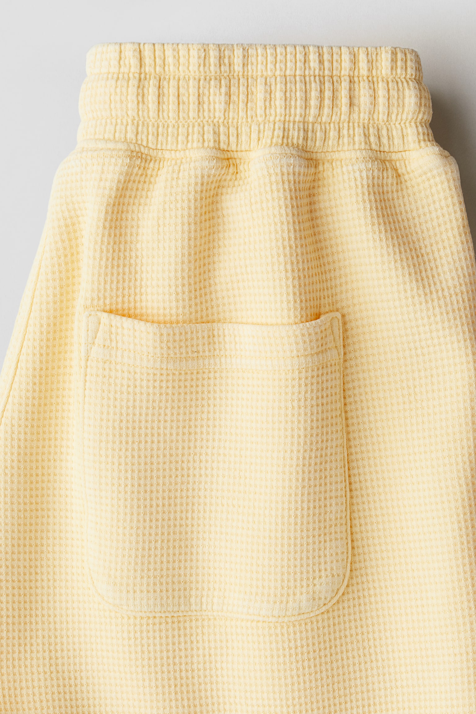 2-piece Waffled Cotton Set - Yellow/Light grey/Light peach - 2