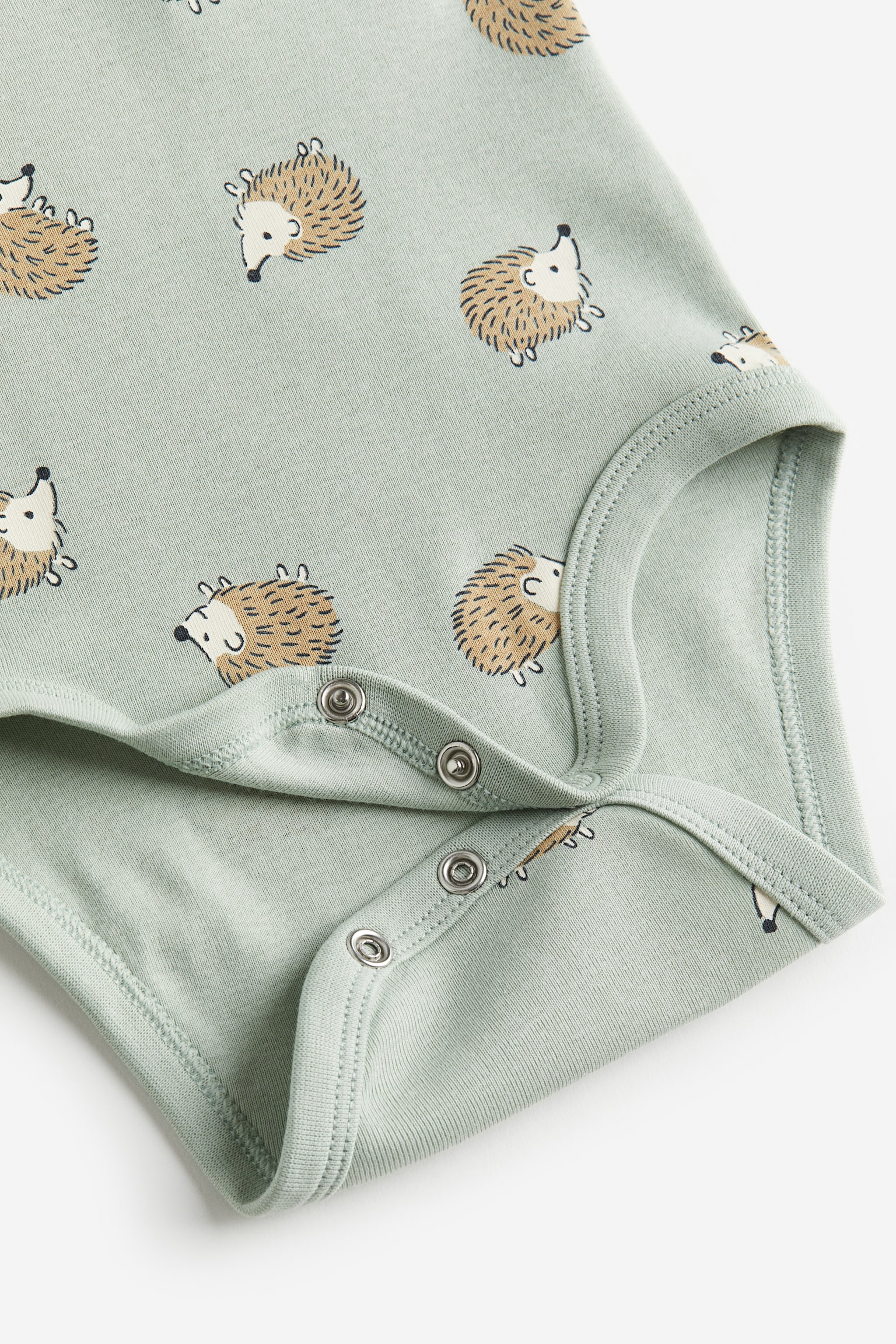 3-pack Long Sleeve Bodysuits - Light green/Hedgehogs/Light green/Cars/White/Animals/Light beige/Animals/White/Cats/Light blue/Giraffes/Light green/Dinosaurs/Beige/Bunnies/Dark pink/Hearts/Dusty pink/Daisies - 2