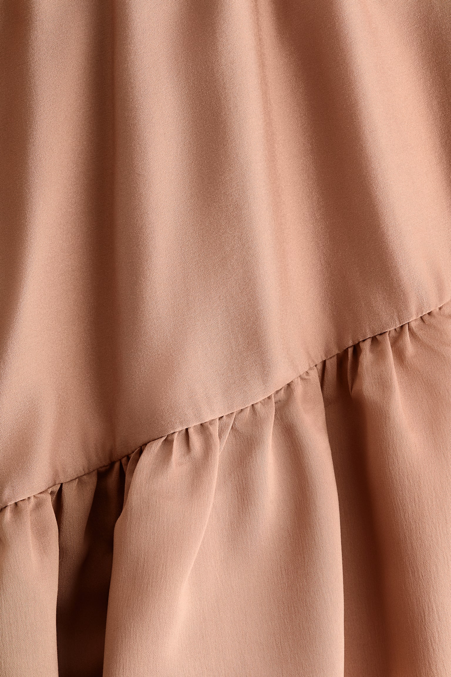 Flounce-trimmed blouse - Dark beige - 3