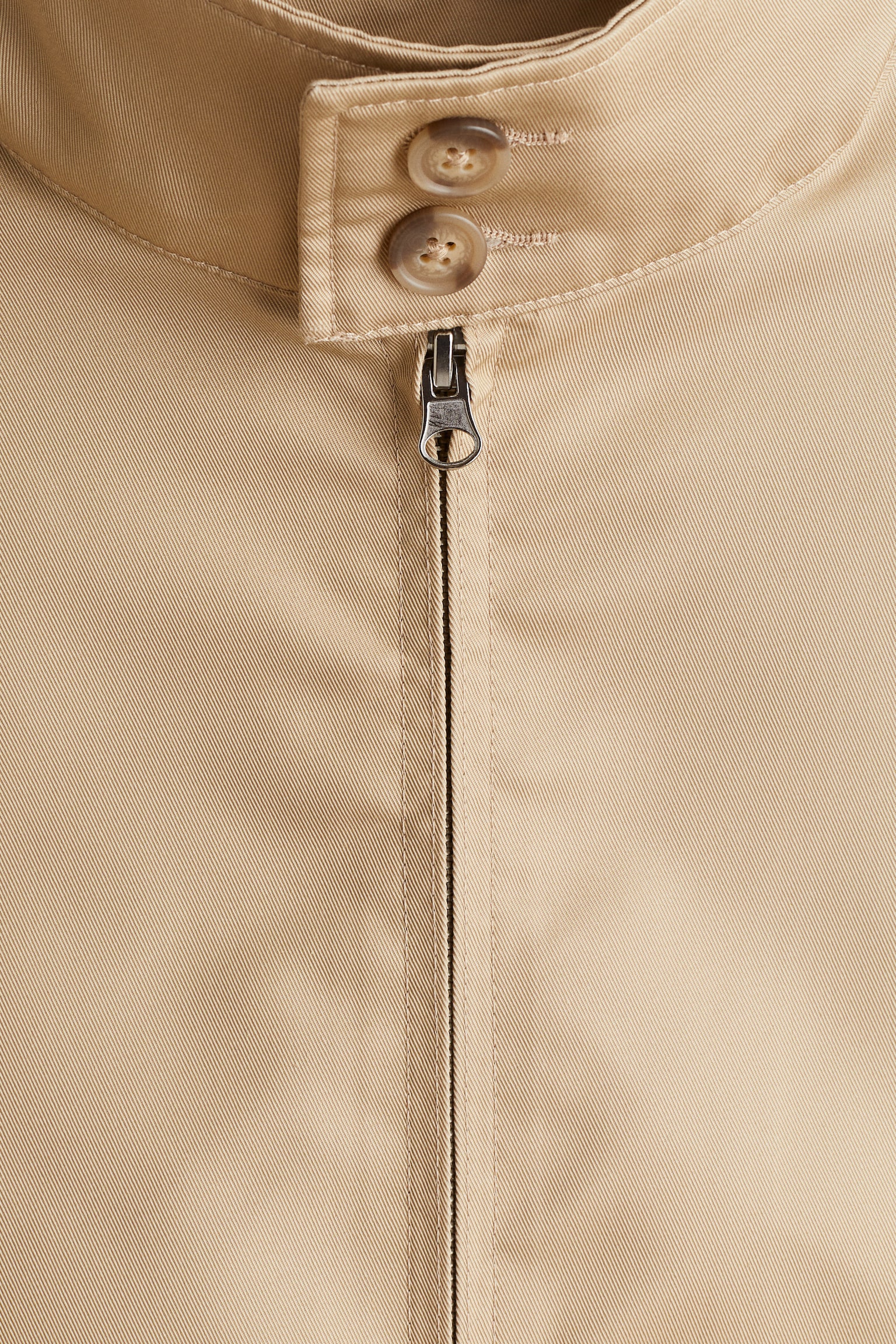 Áo khoác Loose Fit cổ phễu - Màu be - 3