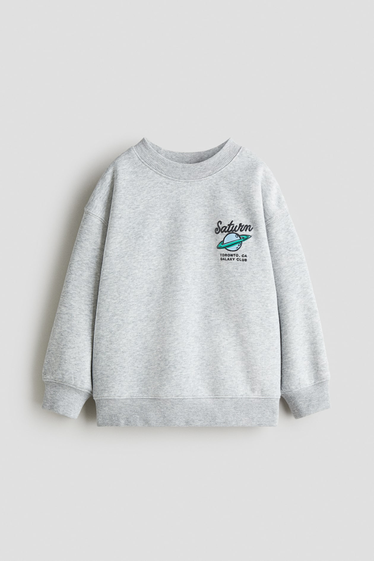 Gray melange/Saturn Printed Sweatshirt for kids H&M CA