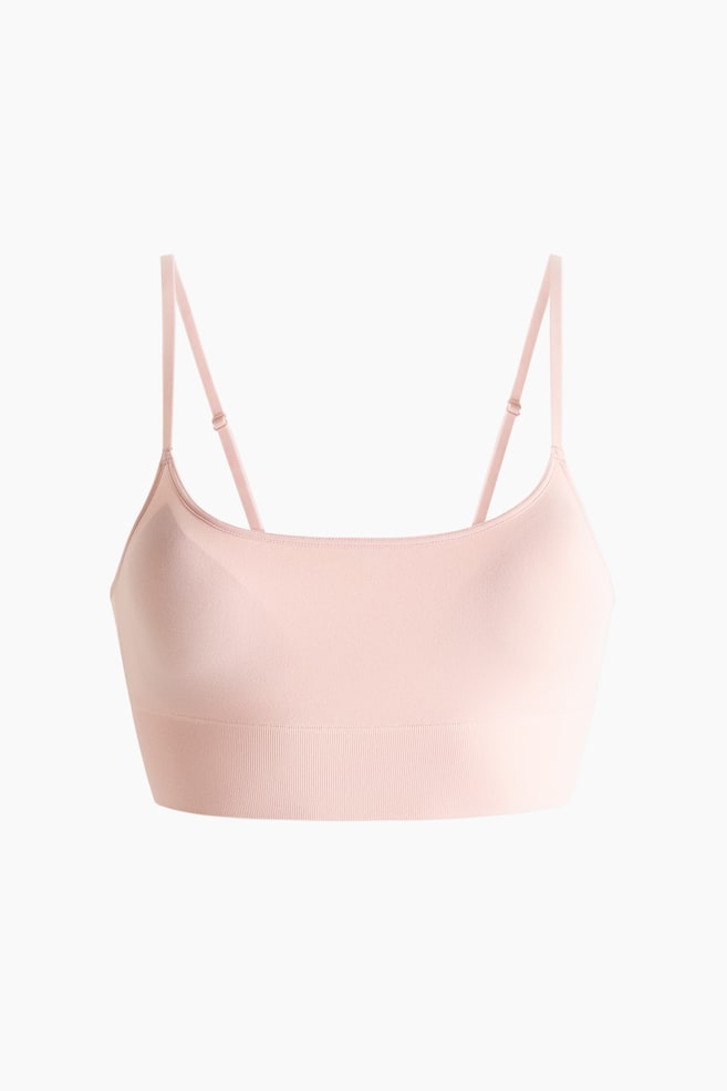 Wattiertes Bralette Seamless - Hellrosa/Schwarz/Weiß/Beige/Dunkelbraun - 1