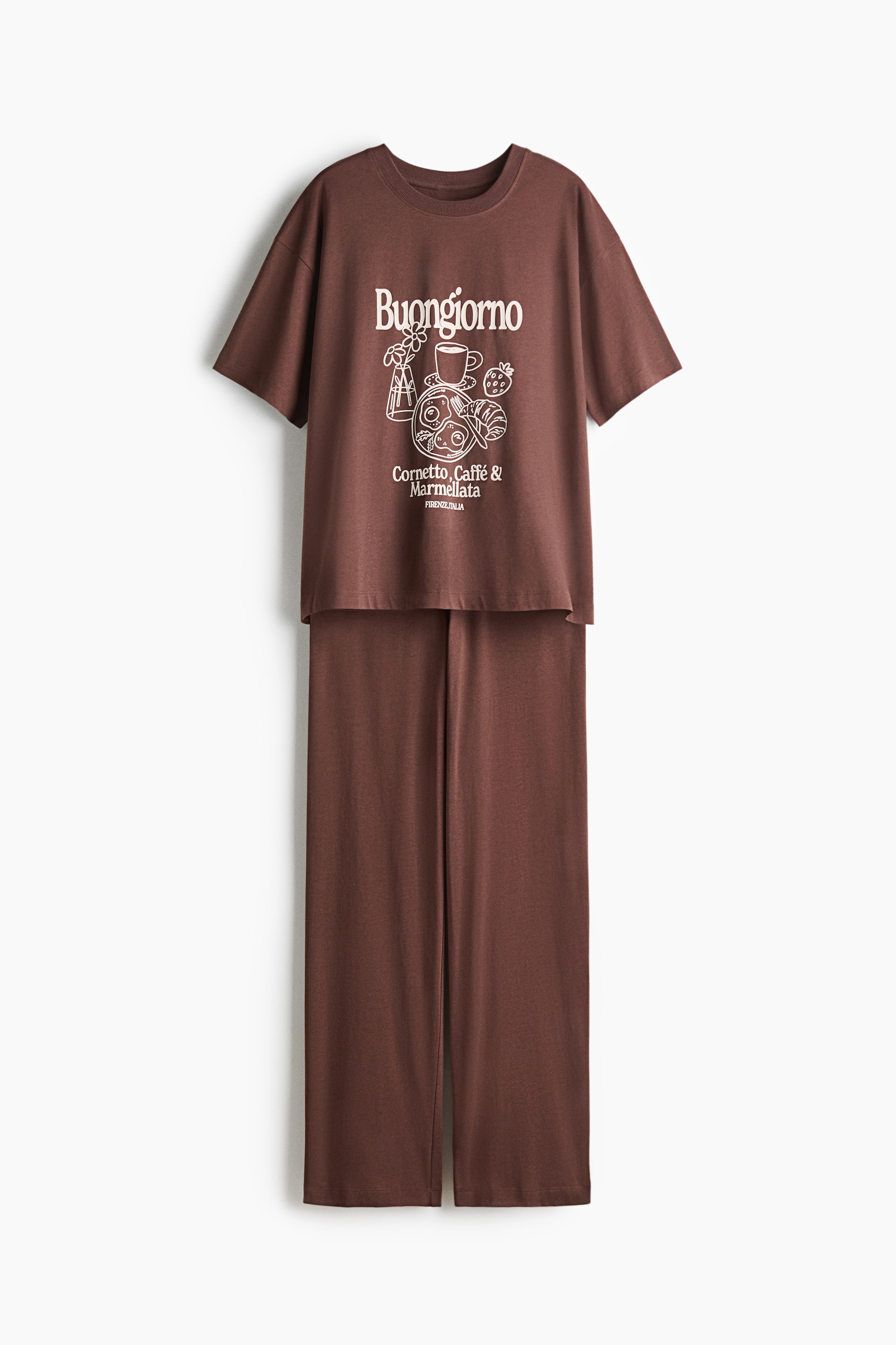 View larger image: Cotton pyjamas - Brown/Buongiorno - Ladies | H&M HK 1
