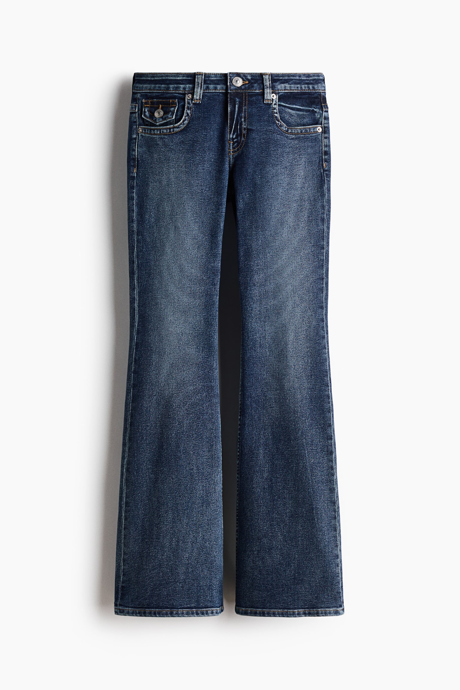 Flared Low Waist Jeans - Синій денім/Синій денім/Світло-блакитний денім/Синій денім - 1