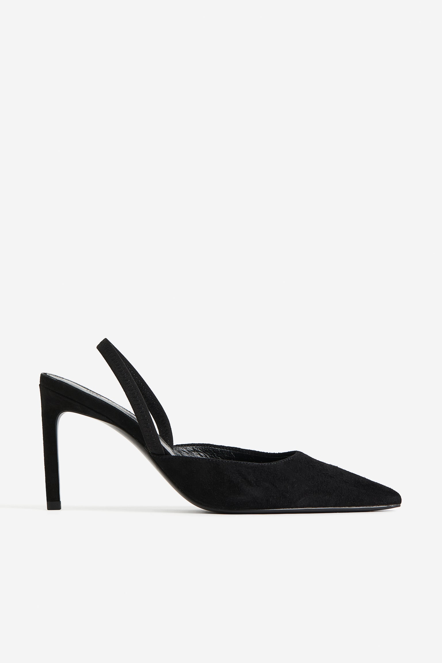 Suede Slingbacks - Black - 4