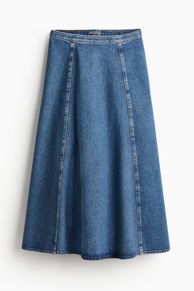 A-line denim skirt - Denim blue - 1