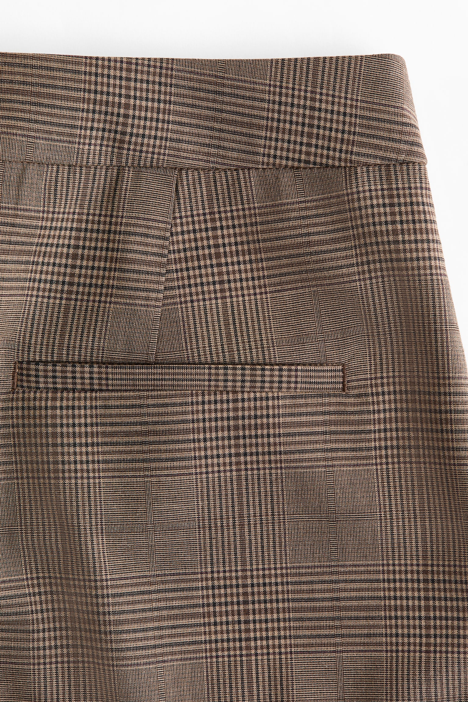 Женские брюки H&M Dressy Barrel-Leg, цвет: Коричневый / Клетчатый — фото 7
