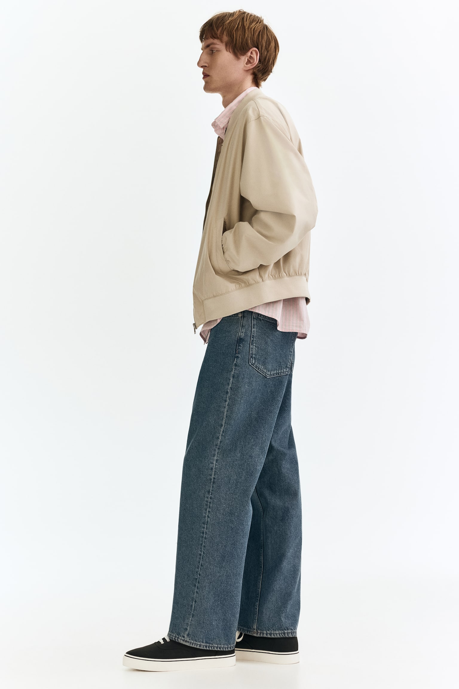 Lightweight bomber jacket - Light beige/Black/Dark blue/Dark beige - 6