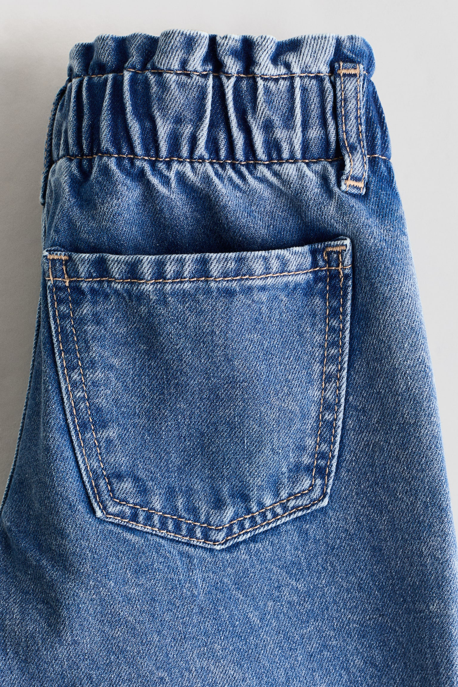 Детские джинсы H&M Wide Leg Paper-Bag Jeans, цвет: Джинсовый синий / Bows — фото 6