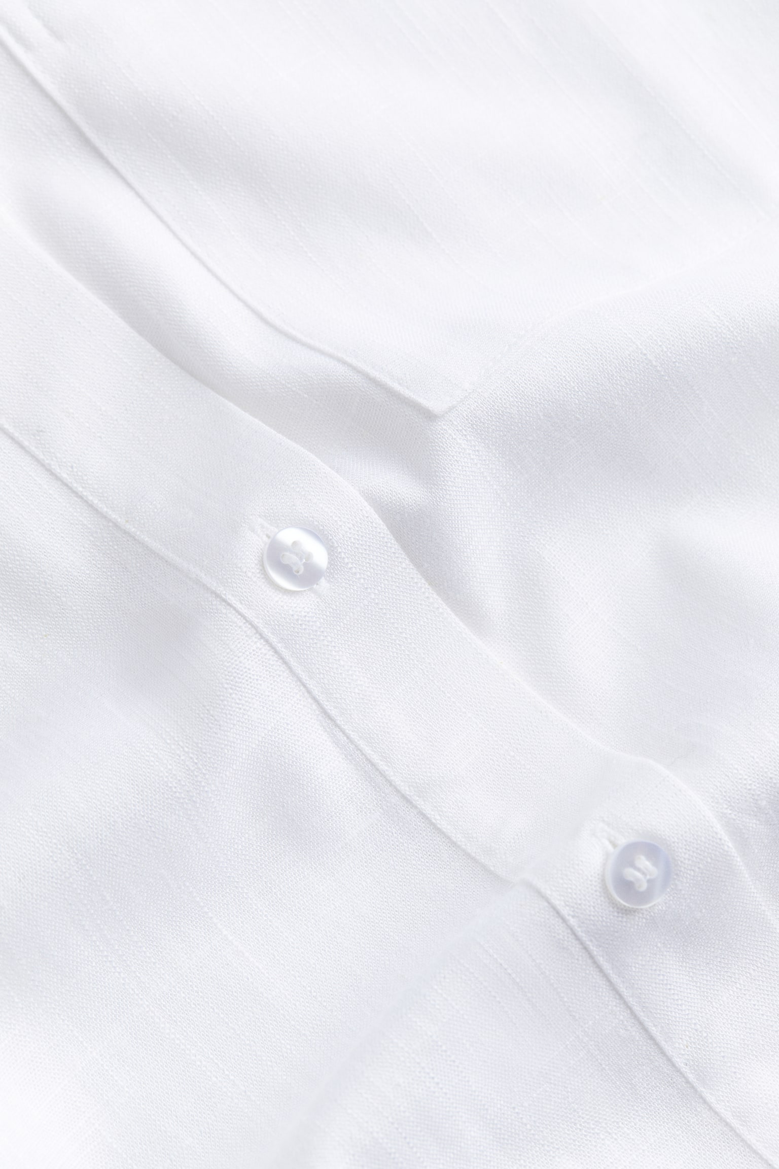 Женская рубашка H&M Linen-blend, цвет: Белый — фото 2
