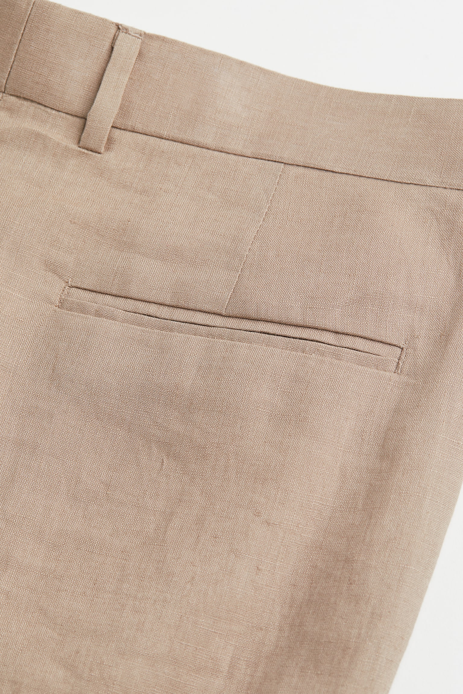 Slim Fit Linen suit trousers - Beige/Light beige marl - 2