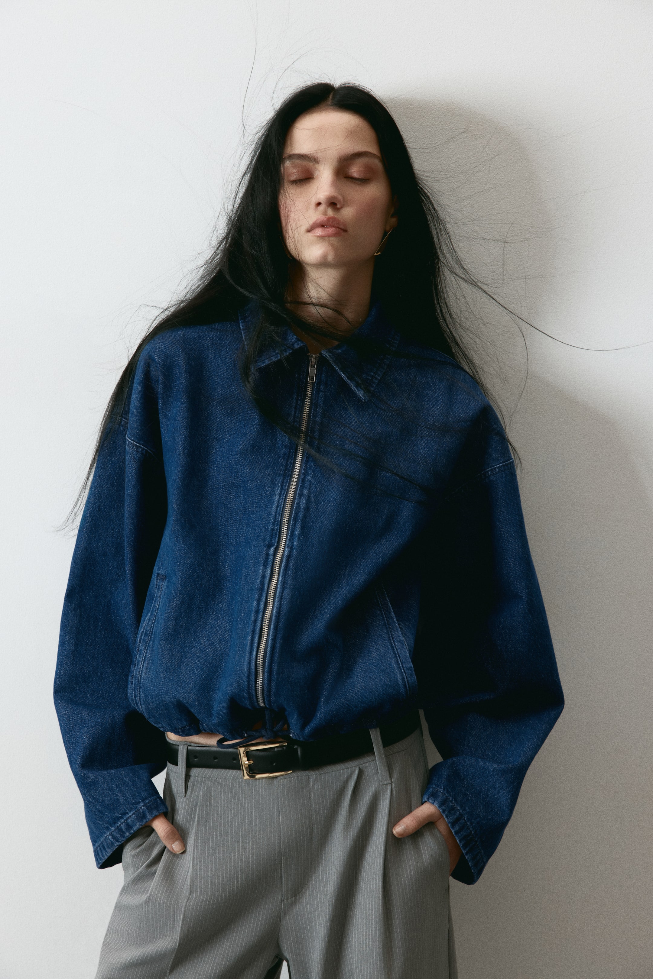 View larger image: Collared denim jacket - Denim blue - Ladies | H&M IN 3