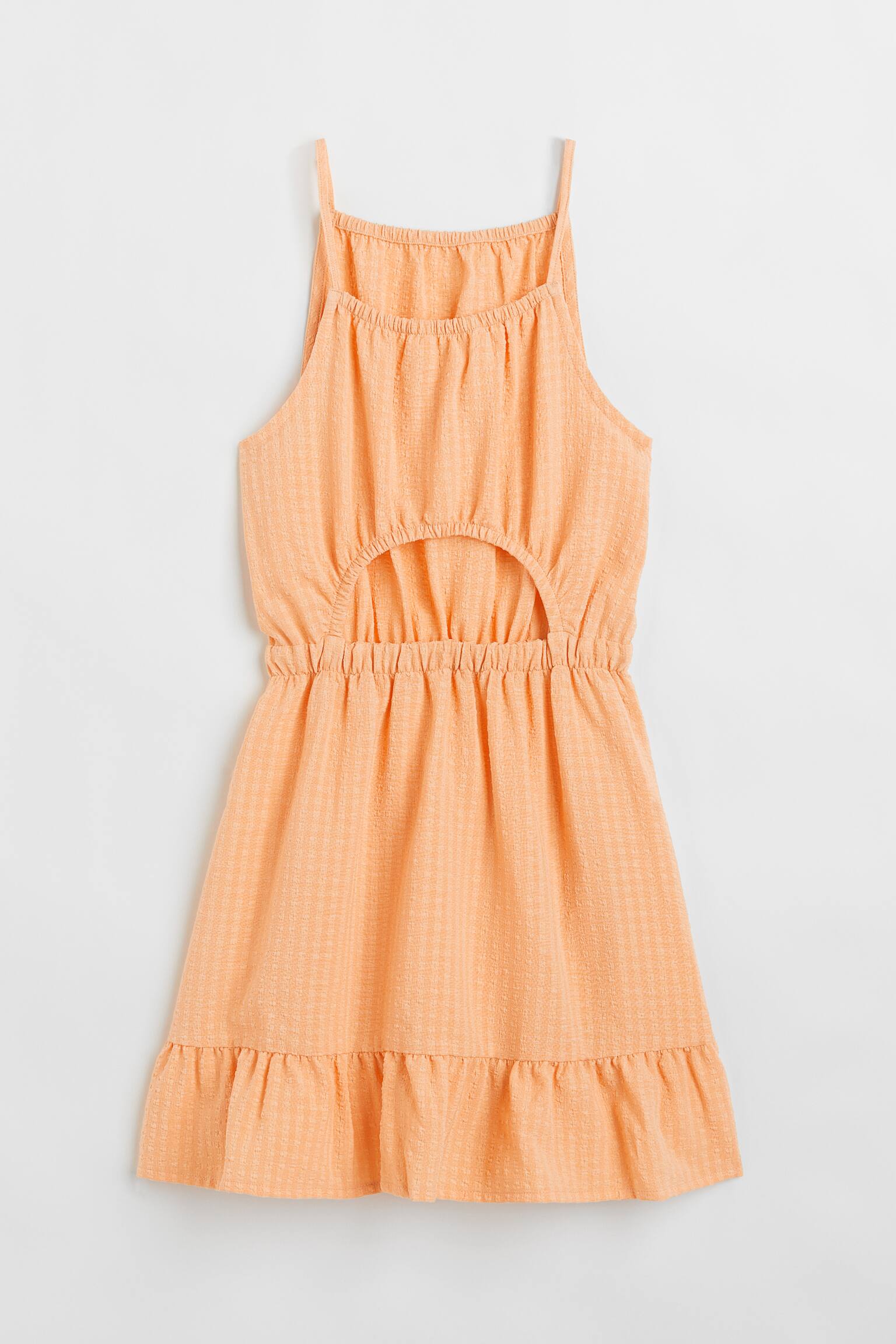 Cut-out dress - Light orange/Blue/Striped - 3