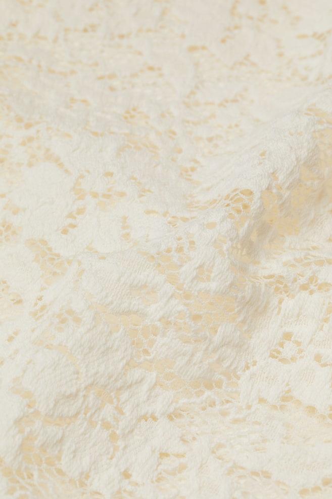 Lace Mockturtleneck Top Mock Turtleneck Long sleeve Cream