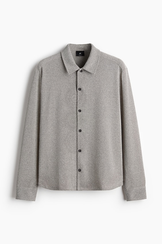 Мужские рубашки H&M Regular-Fit Textured Shirt
