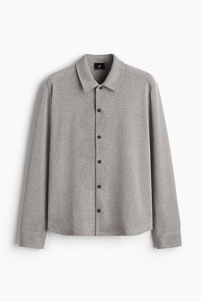 Regular-Fit Textured Shirt - Taupe - 1