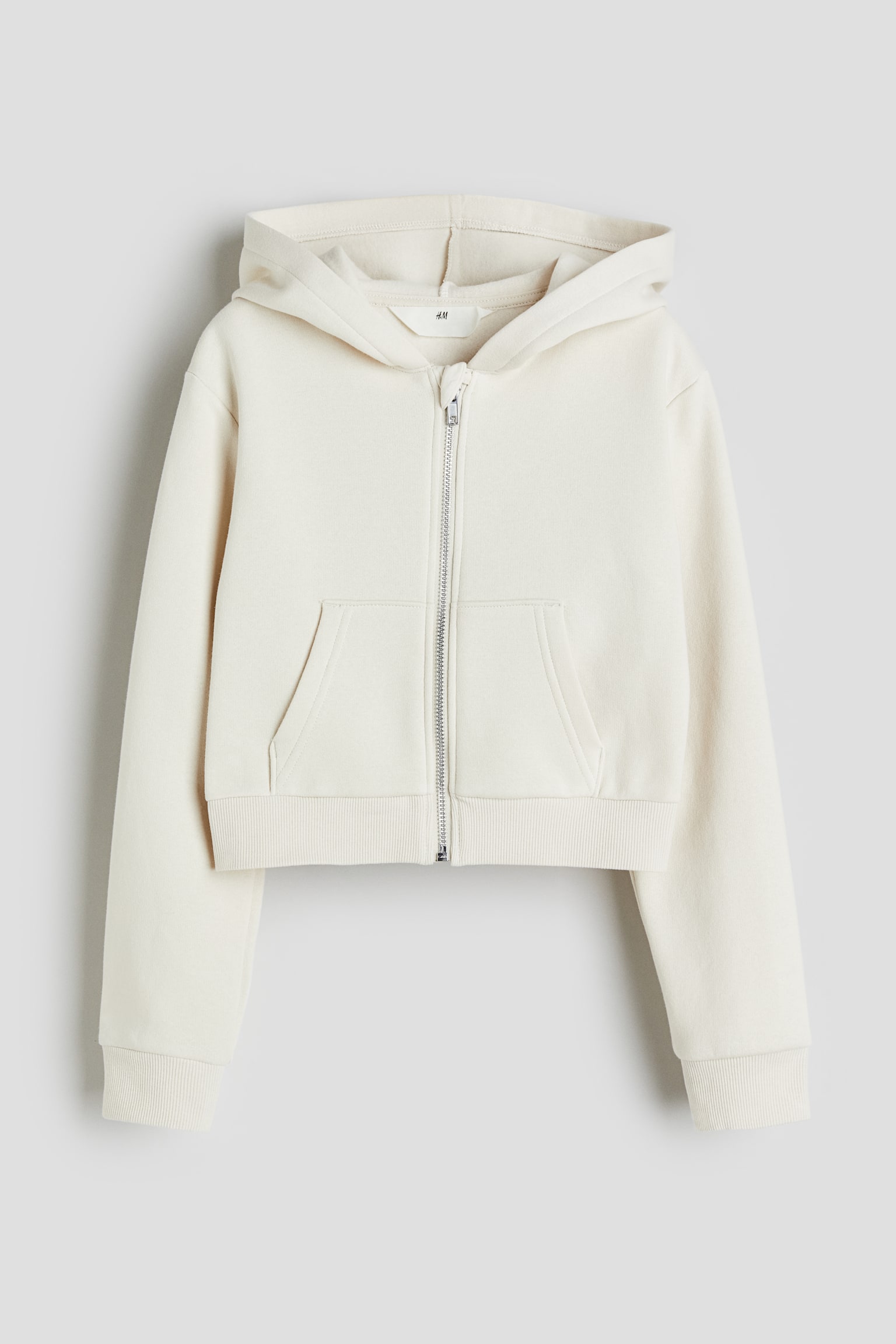 Zip Up Hoodie - Natural white/Dark grey/Light grey marle - 1