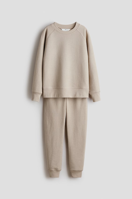 Детские топы H&M 2-Piece Textured Sweatsuit