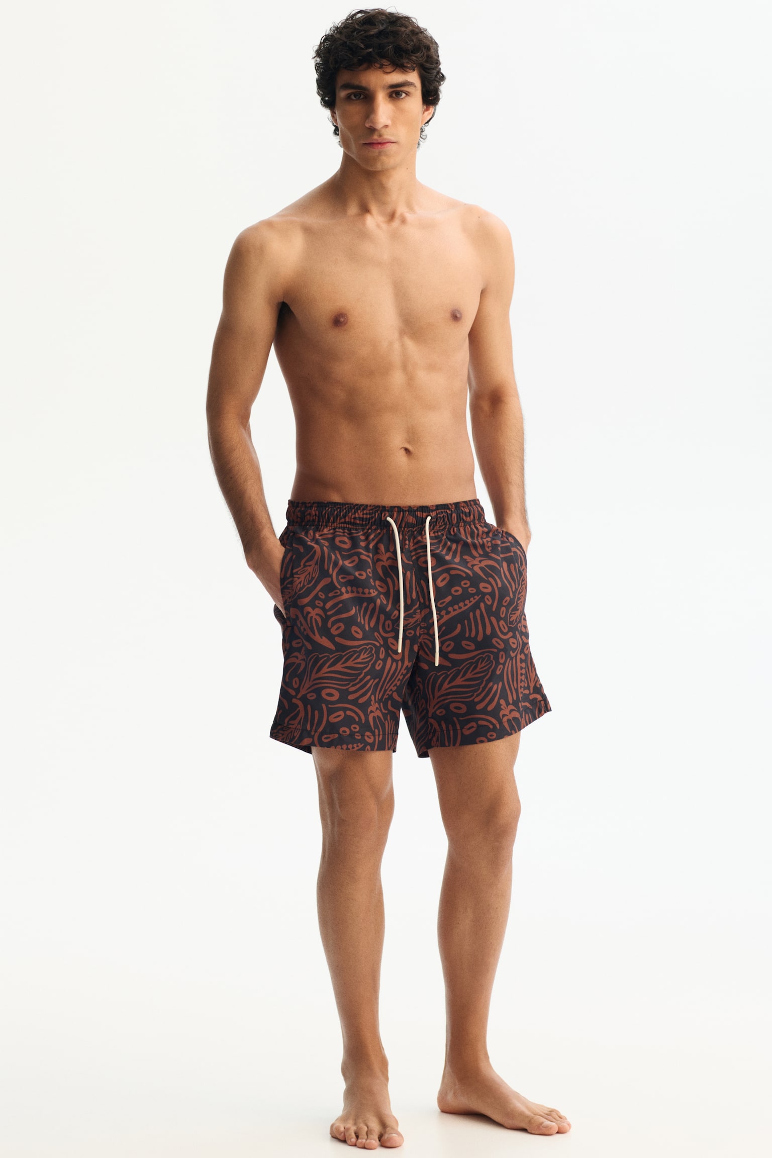 Patterned swim shorts - Brown/Patterned/Black/Patterned/Navy blue/Patterned/Black/Patterned/Navy blue/Patterned/Green/Patterned - 5