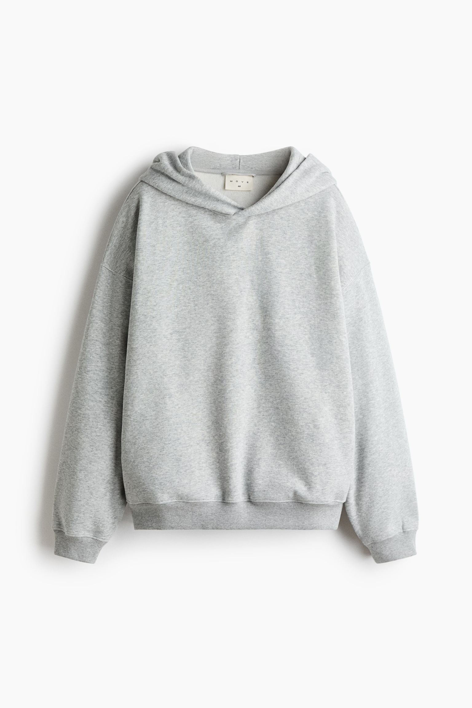 Женское худи H&M Move Oversized Sports, цвет: Светлый серый меланжевый — фото 1