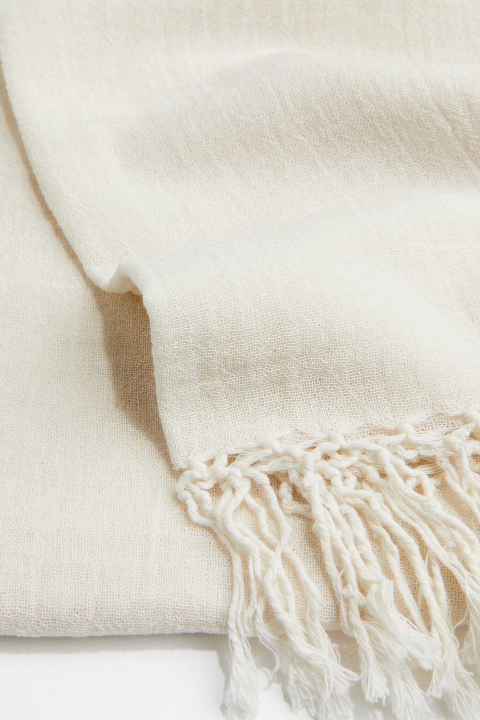 Linen Blend Shawl - Natural white - 2