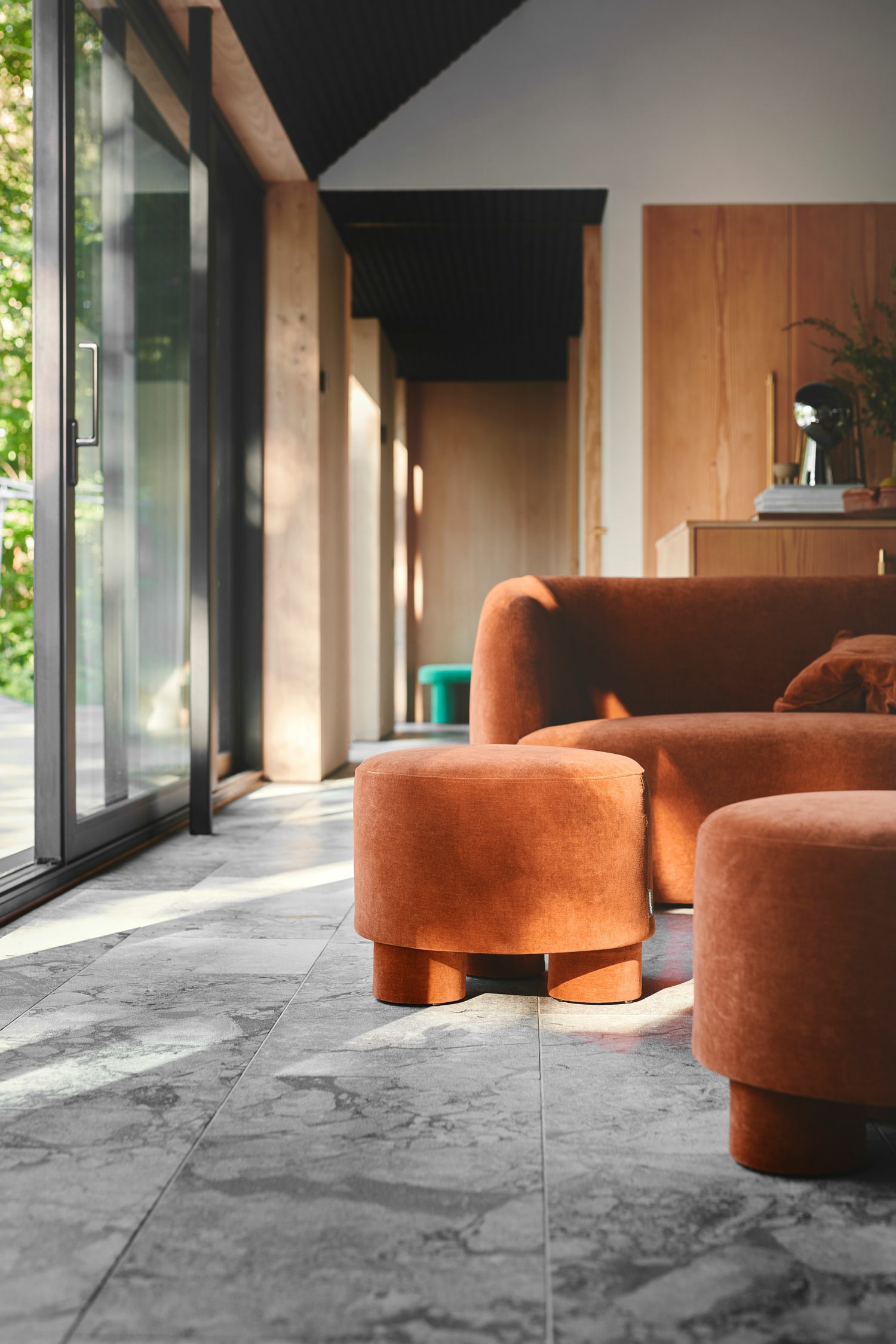 Faith Puf - Moss Rust