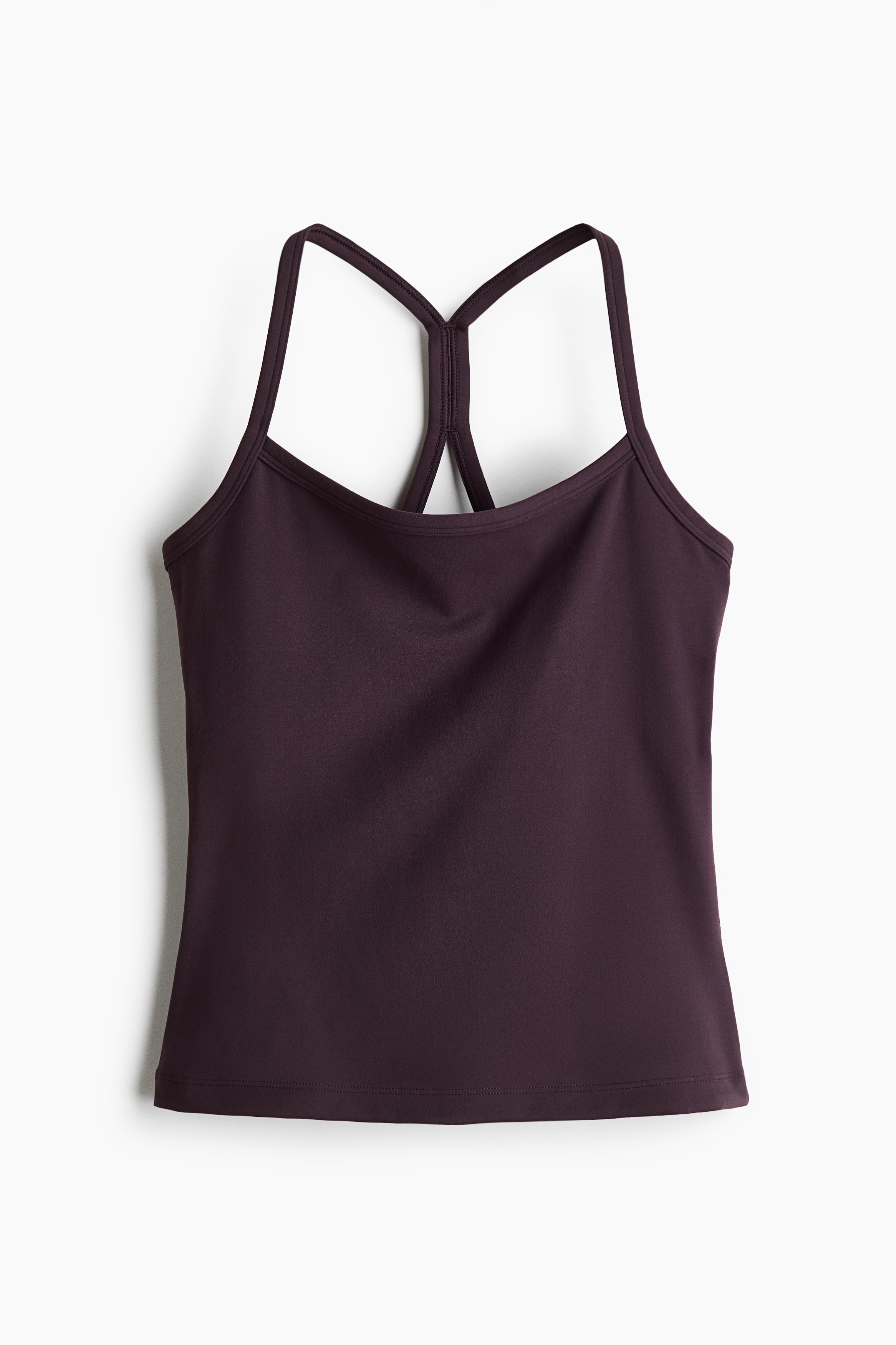 H & M - Sport-Trägertop mit integriertem BH mit SoftMove - Braun - Sportswear