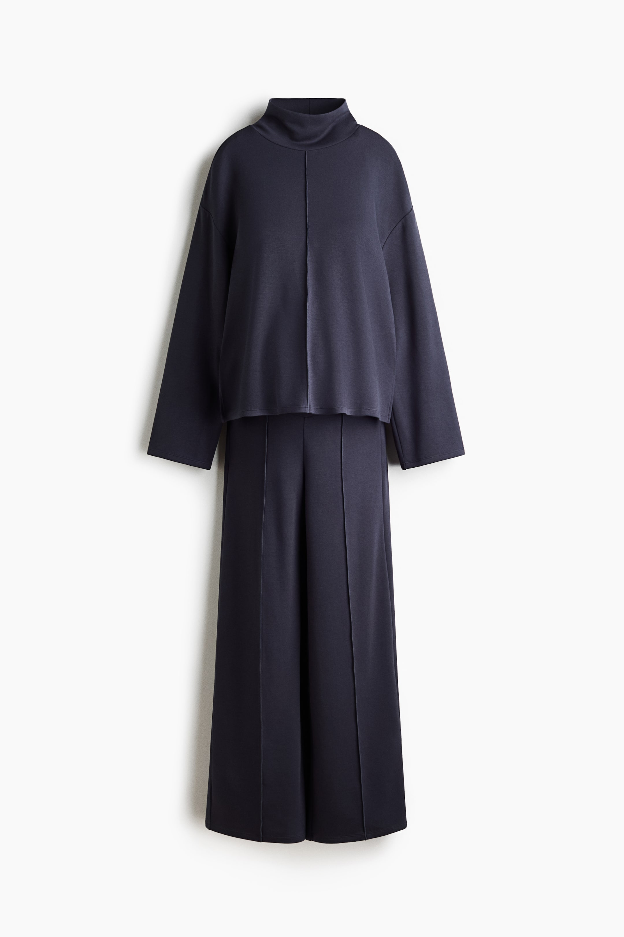 View larger image: MAMA 2-piece top and trousers set - Navy blue - Ladies | H&M 1