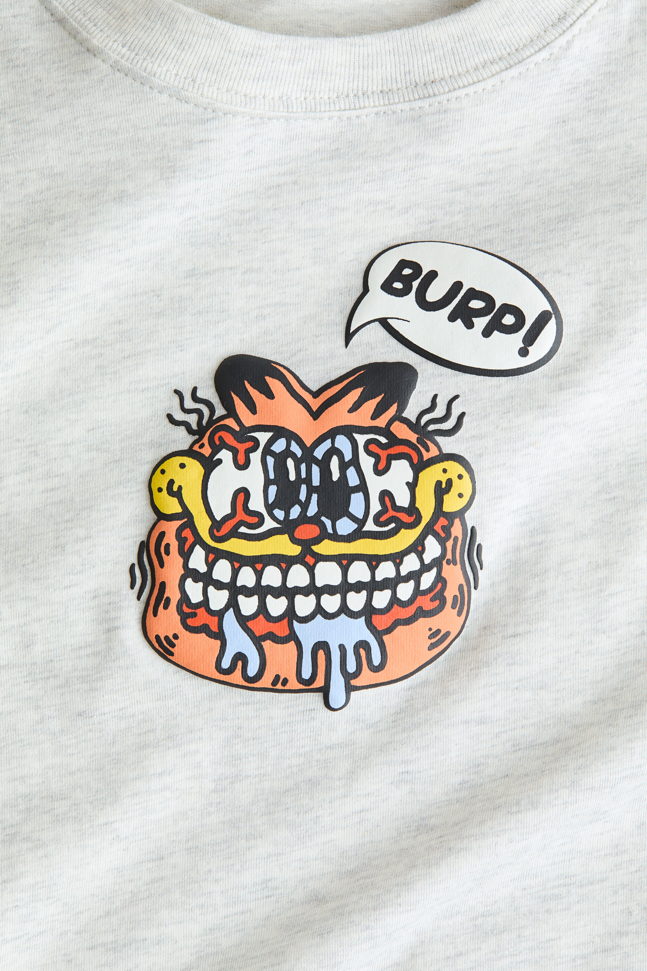 Ampliar la imagen: Playera con diseño - Gris jaspeado claro/Garfield - Kids | H&M MX 2