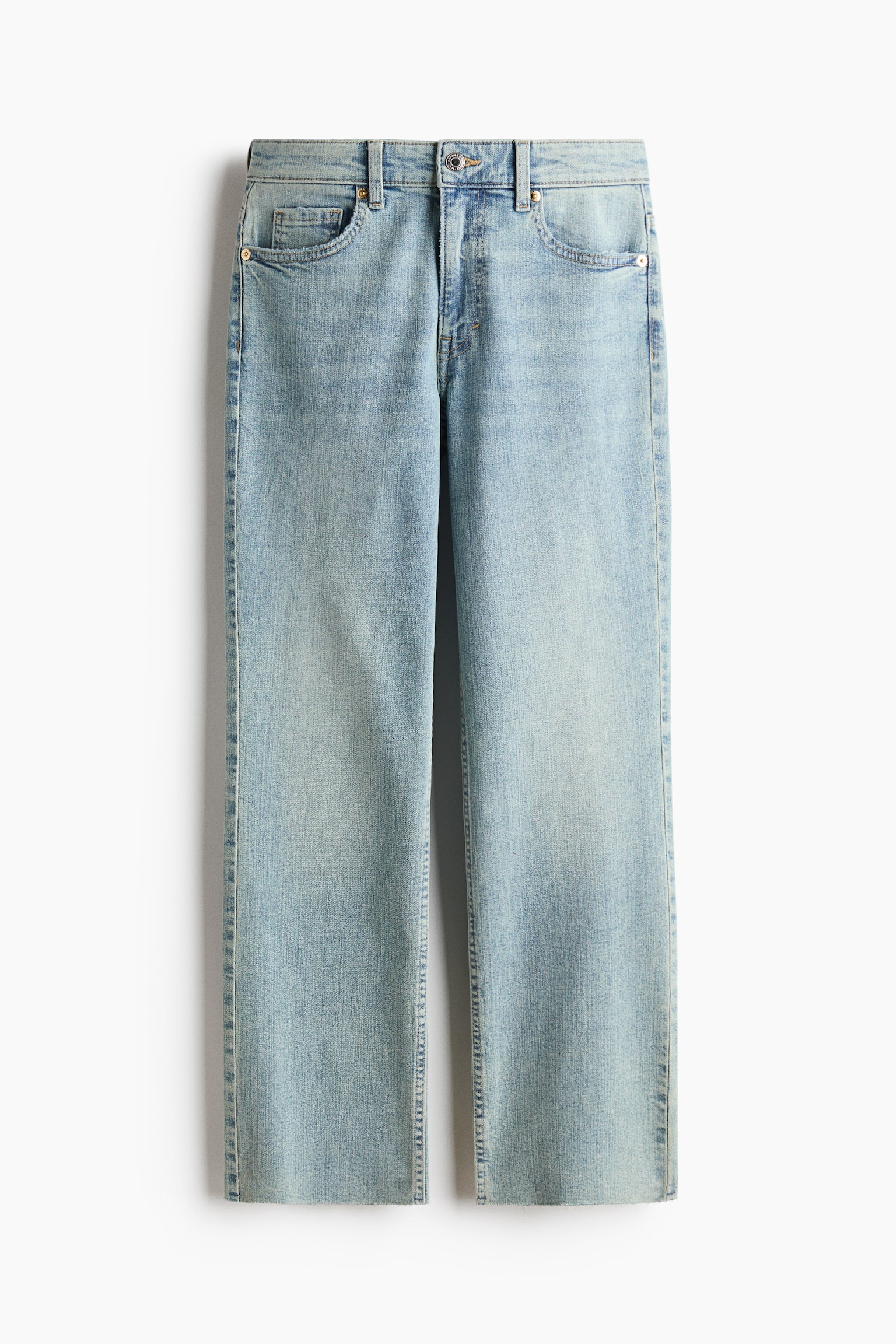 Flared Regular Waist Ankle Jeans - Licht denimblauw/Licht denimblauw - 2