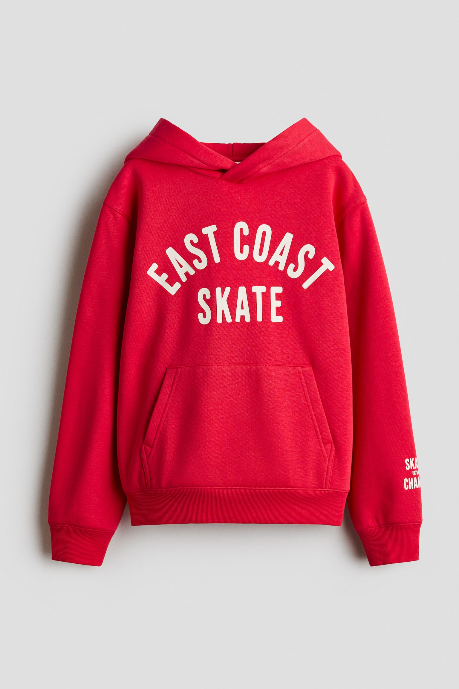 Motívumos kapucnis felső bolyhozott fonákkal - Piros/East Coast Skate/Szürke melír/Athletic Dept./Sötét szilvalila/New York City - 1