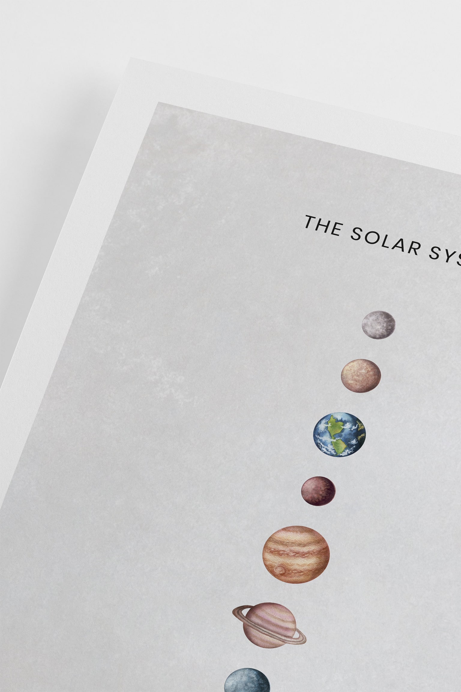 Solar System Poster - Brown/orange/blue - 2